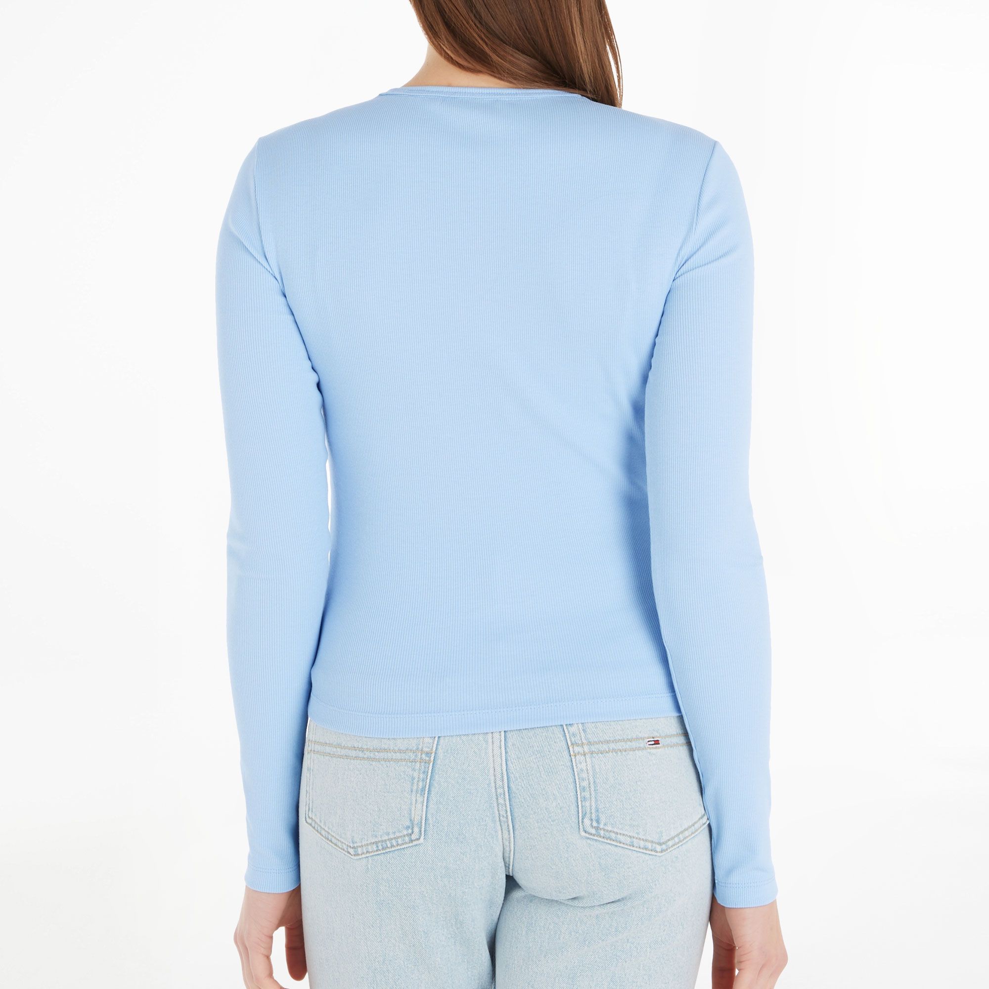 Tommy Hilfiger Essential Slim Rib LS Shirt Dames