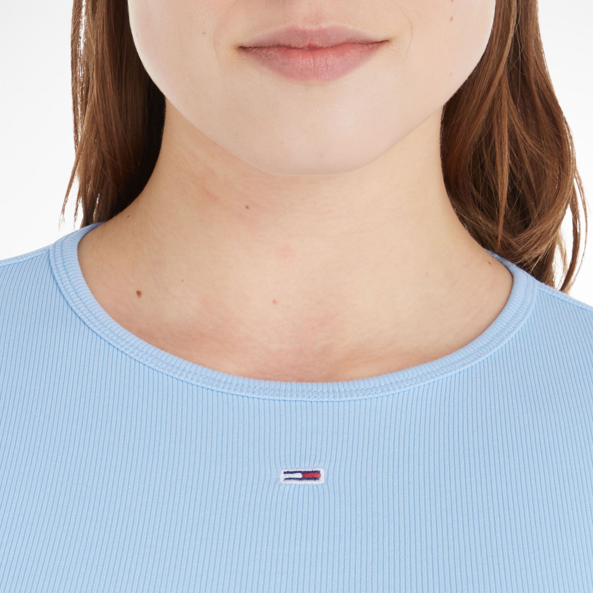 Tommy Hilfiger Essential Slim Rib LS Shirt Dames