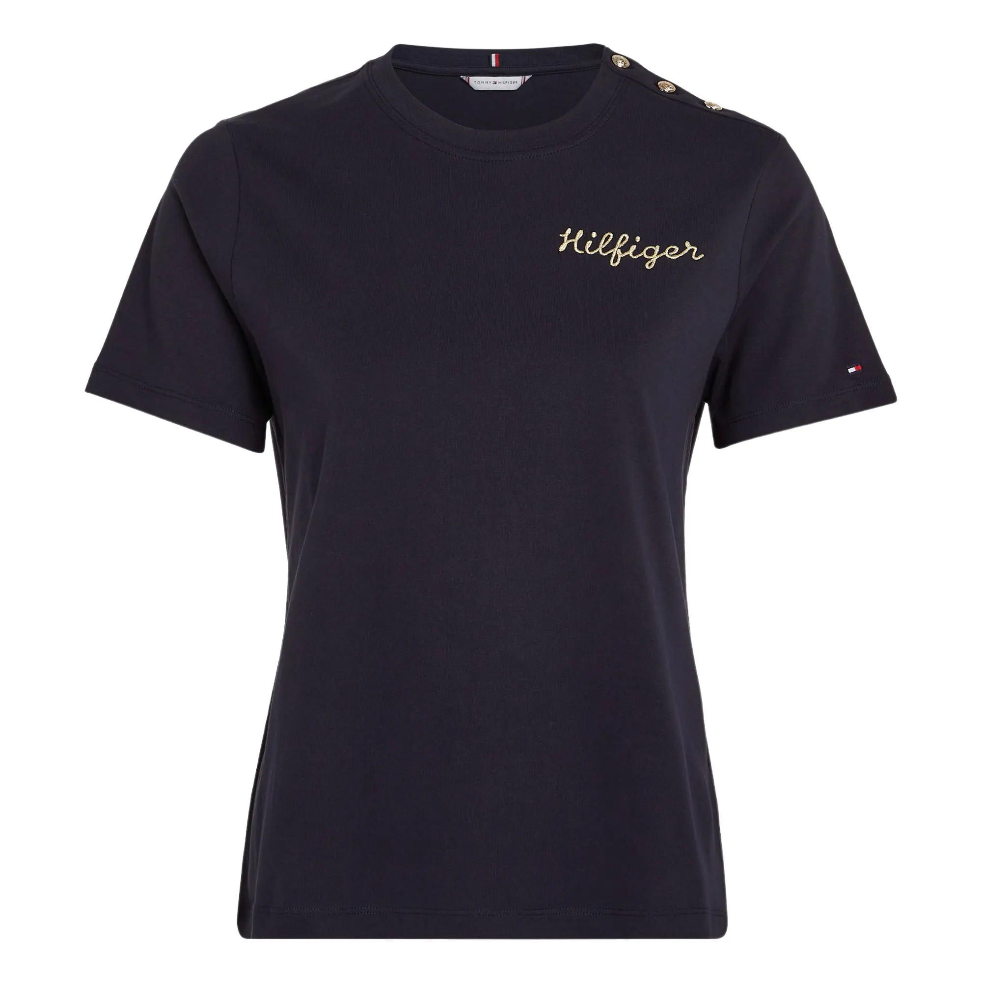 Tommy Hilfiger Gold Button Shirt Dames