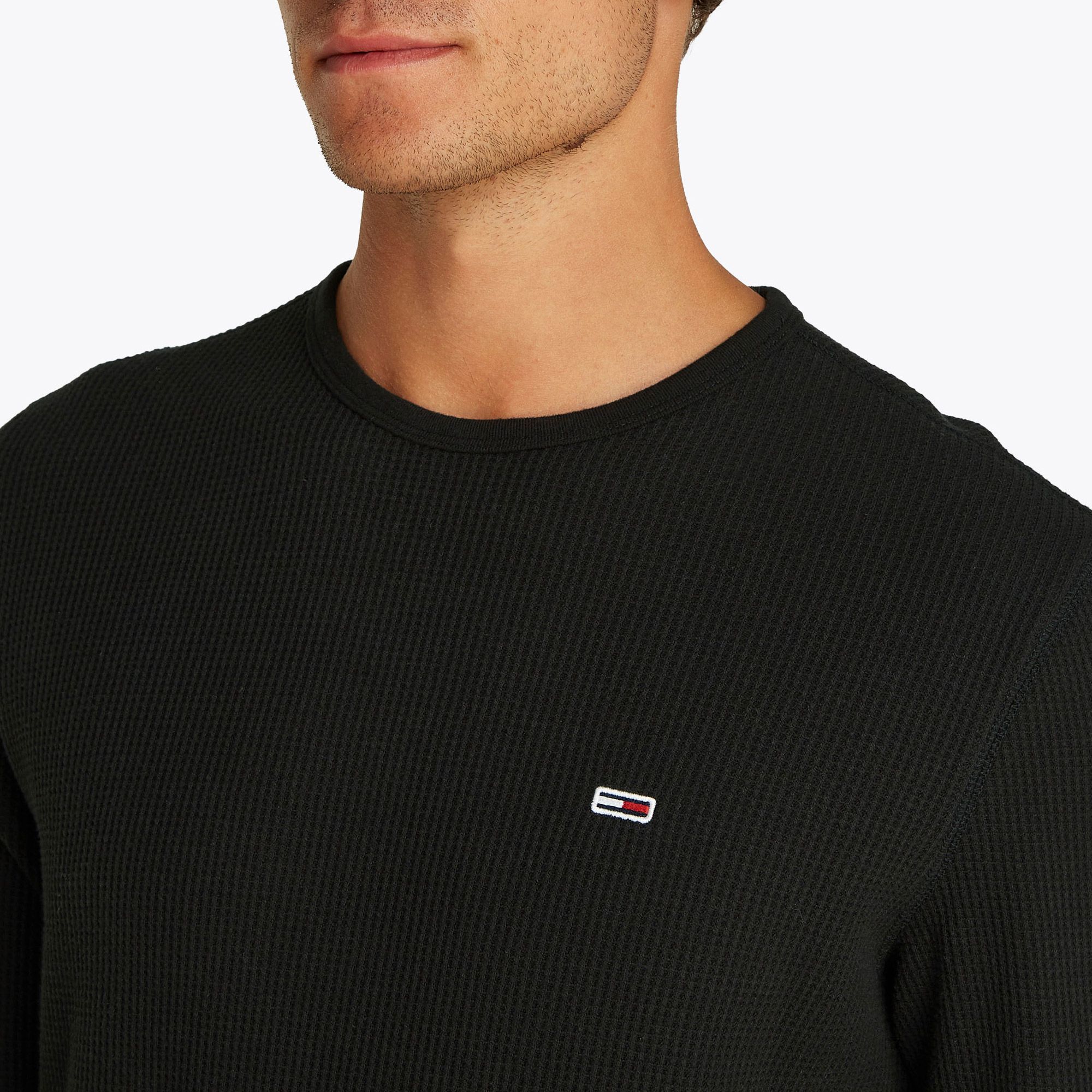 Shirt Tommy Hilfiger Slim Waffle Longsleeve Hommes