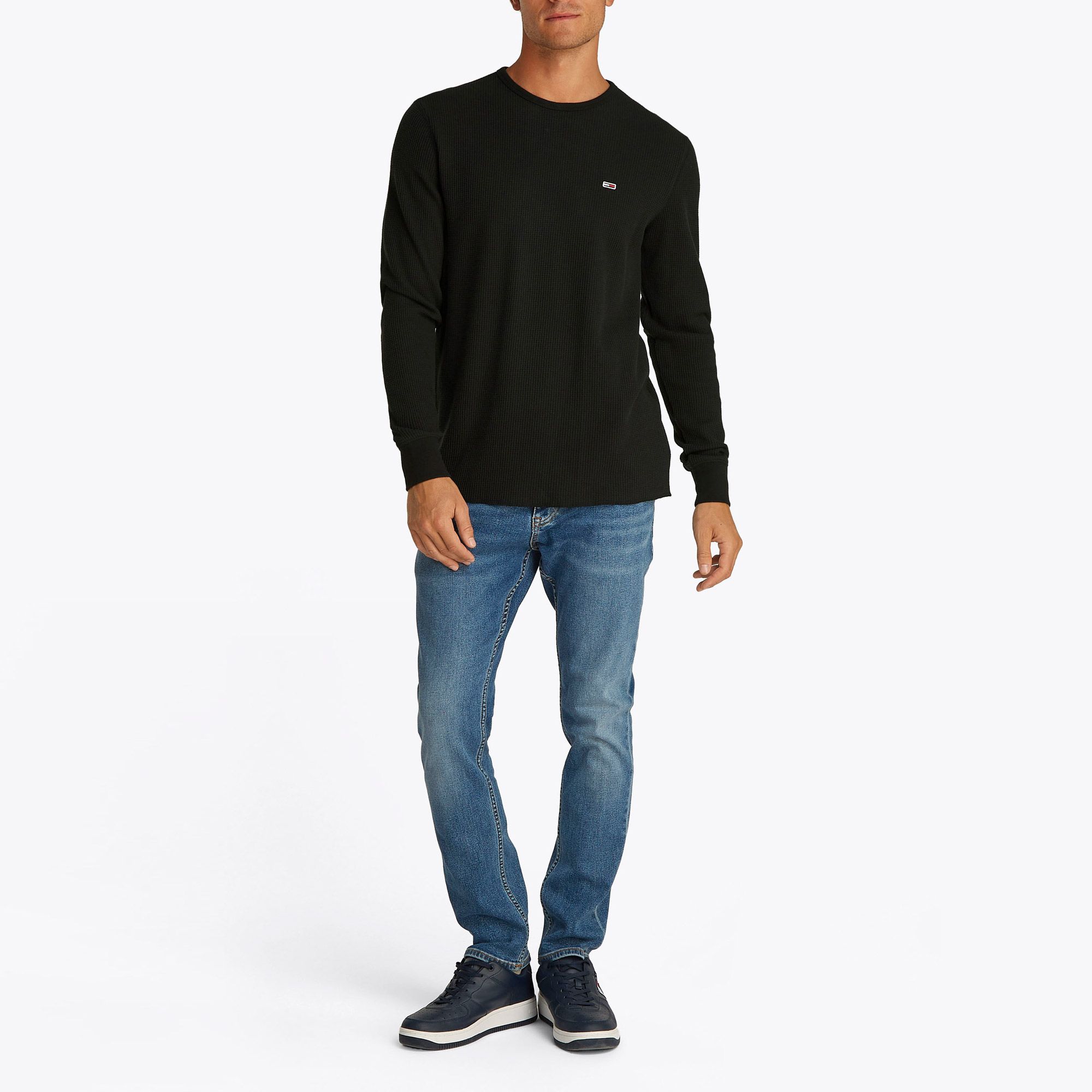 Shirt Tommy Hilfiger Slim Waffle Longsleeve Hommes