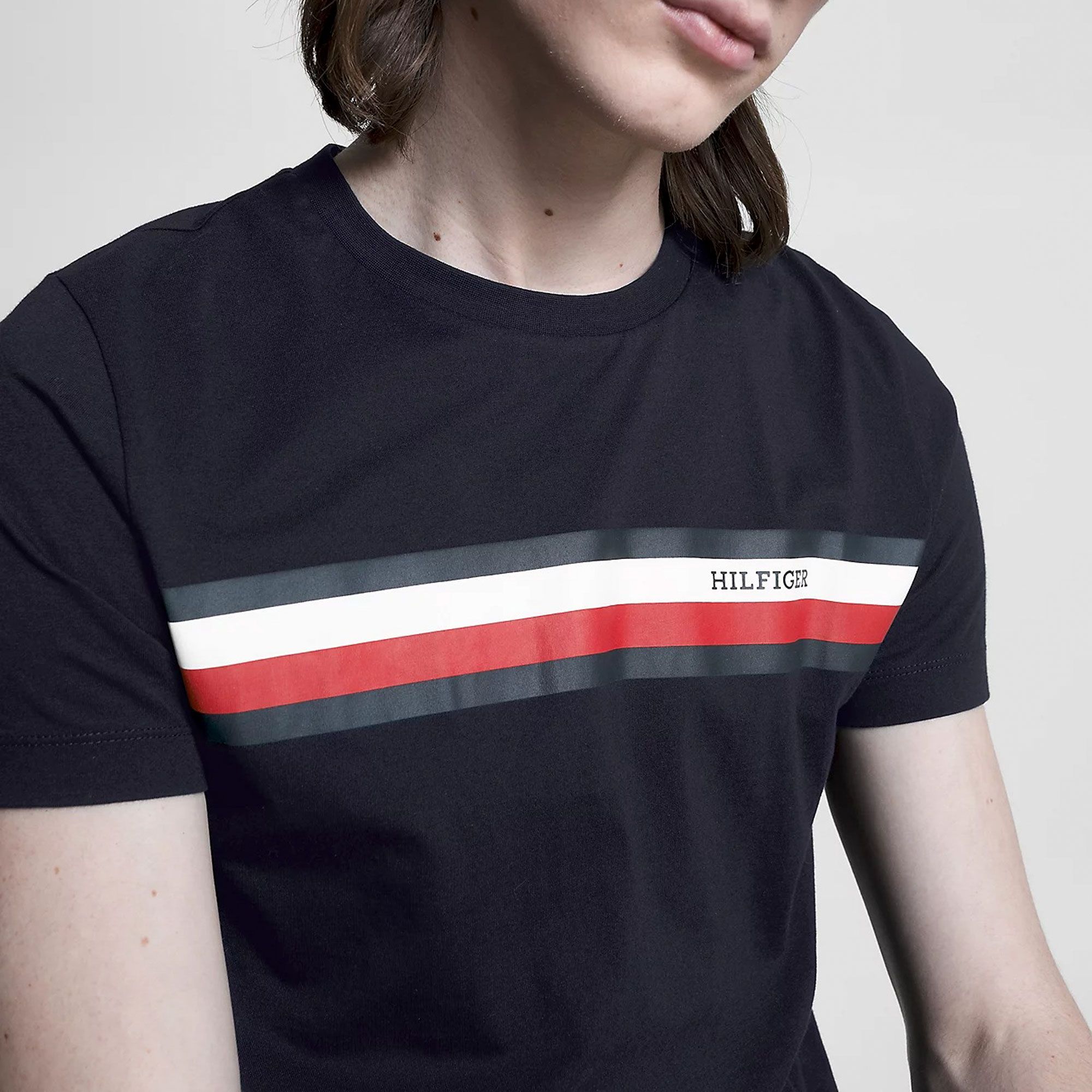 Tommy Hilfiger RWB Monologo Chest Stripe Shirt Heren
