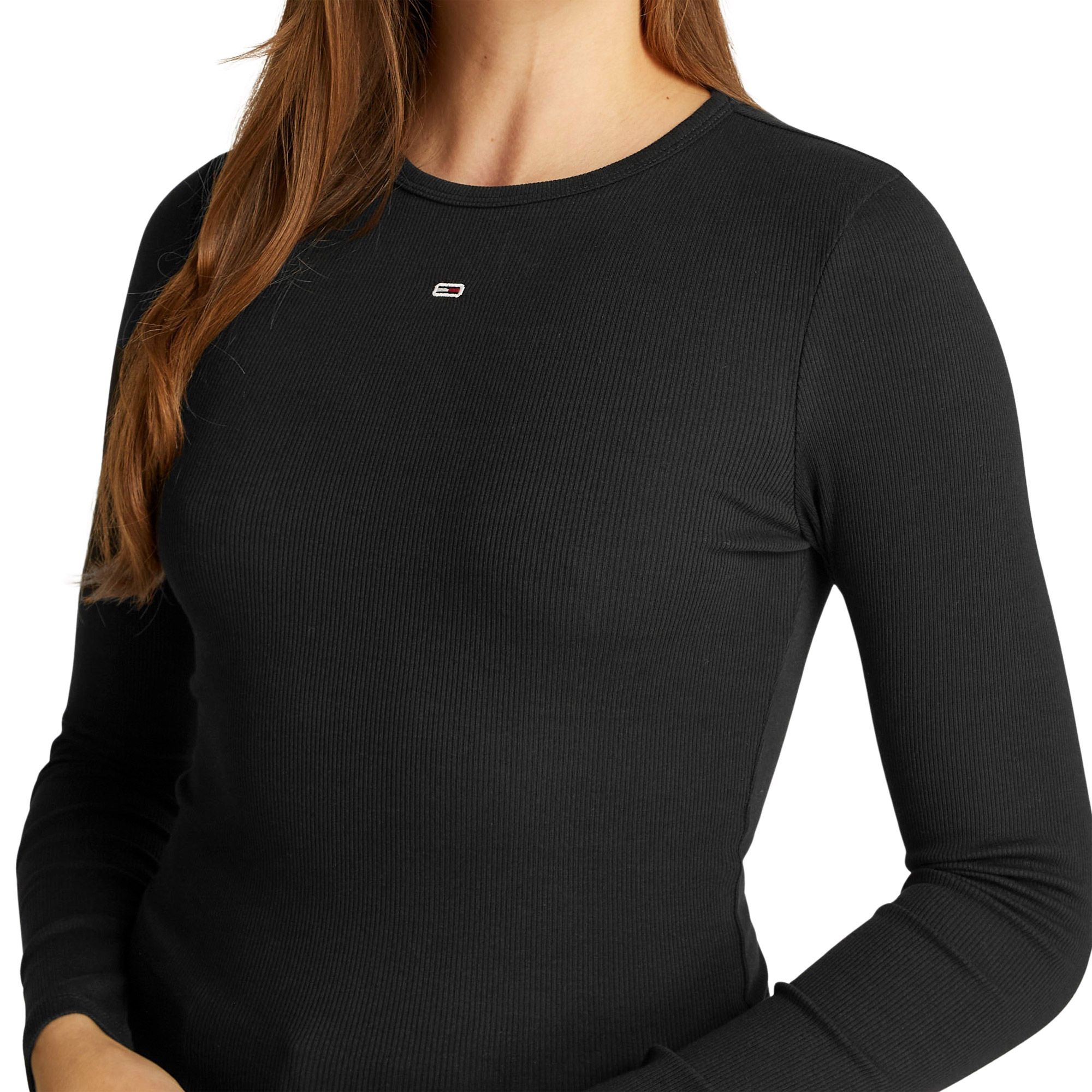 Tommy Hilfiger Slim Essential Rib Longsleeve Shirt Dames