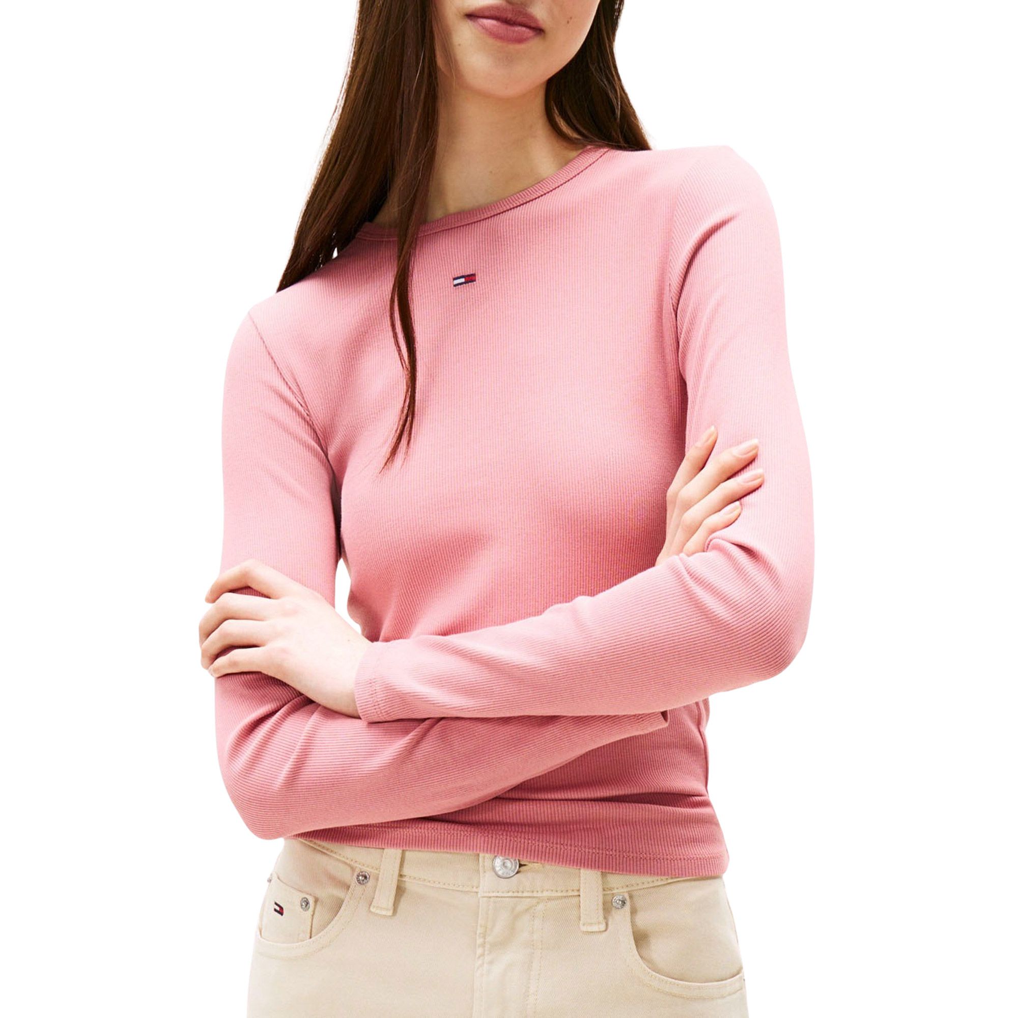 Tommy Hilfiger Slim Essential Rib Longsleeve Shirt Dames