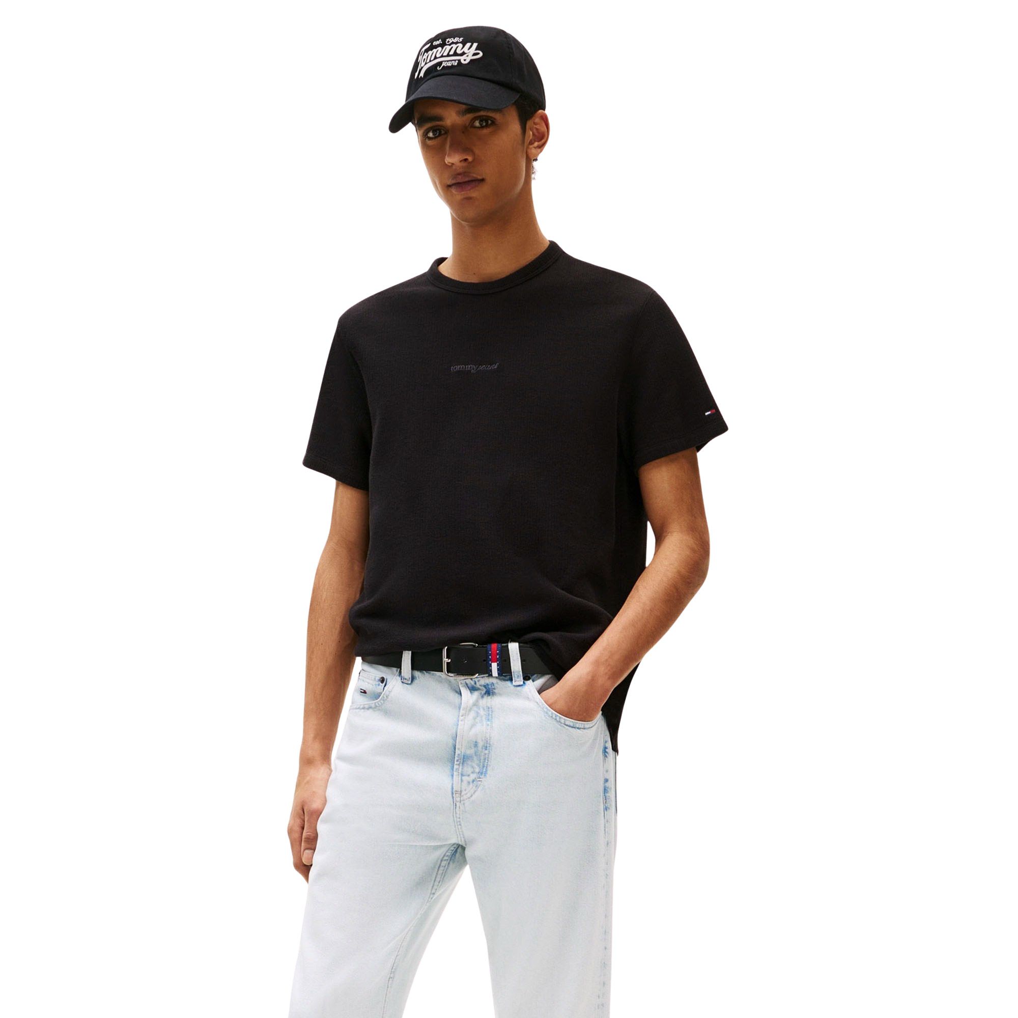 Tommy Hilfiger Slim Waffle Script Shirt Heren