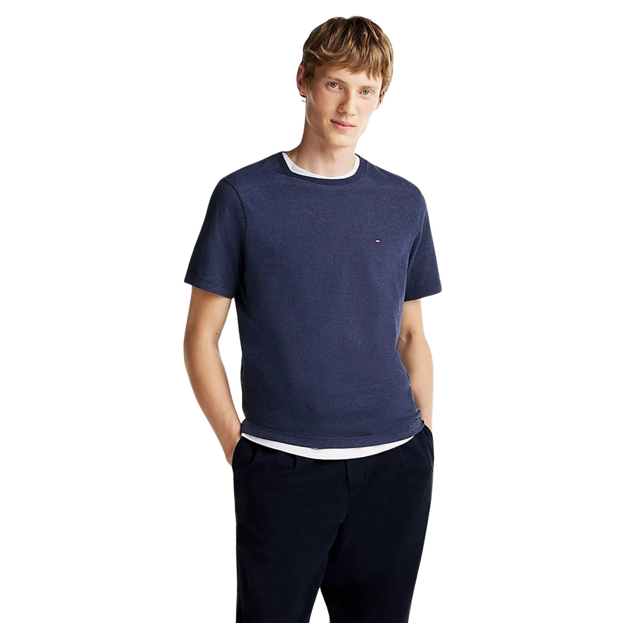 Tommy Hilfiger Essential Heathered Crew Neck Shirt Heren