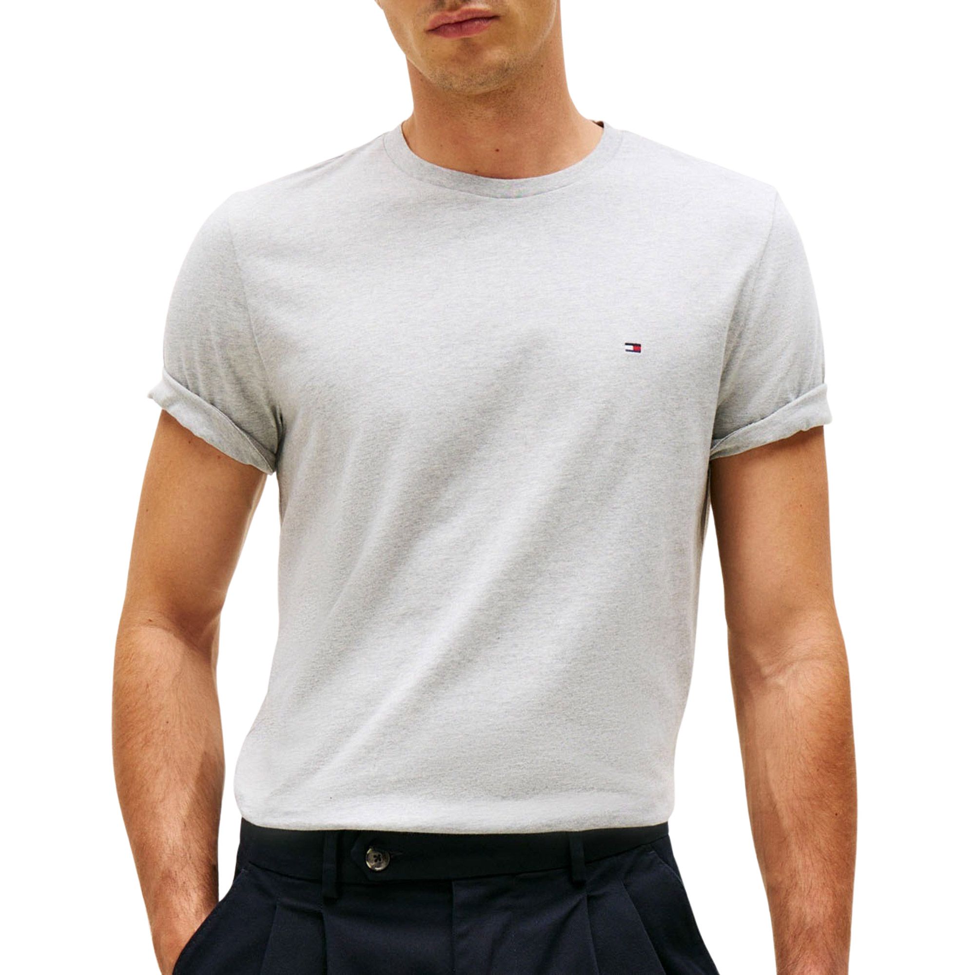 Tommy Hilfiger Essential Heathered Crew Neck Shirt Heren