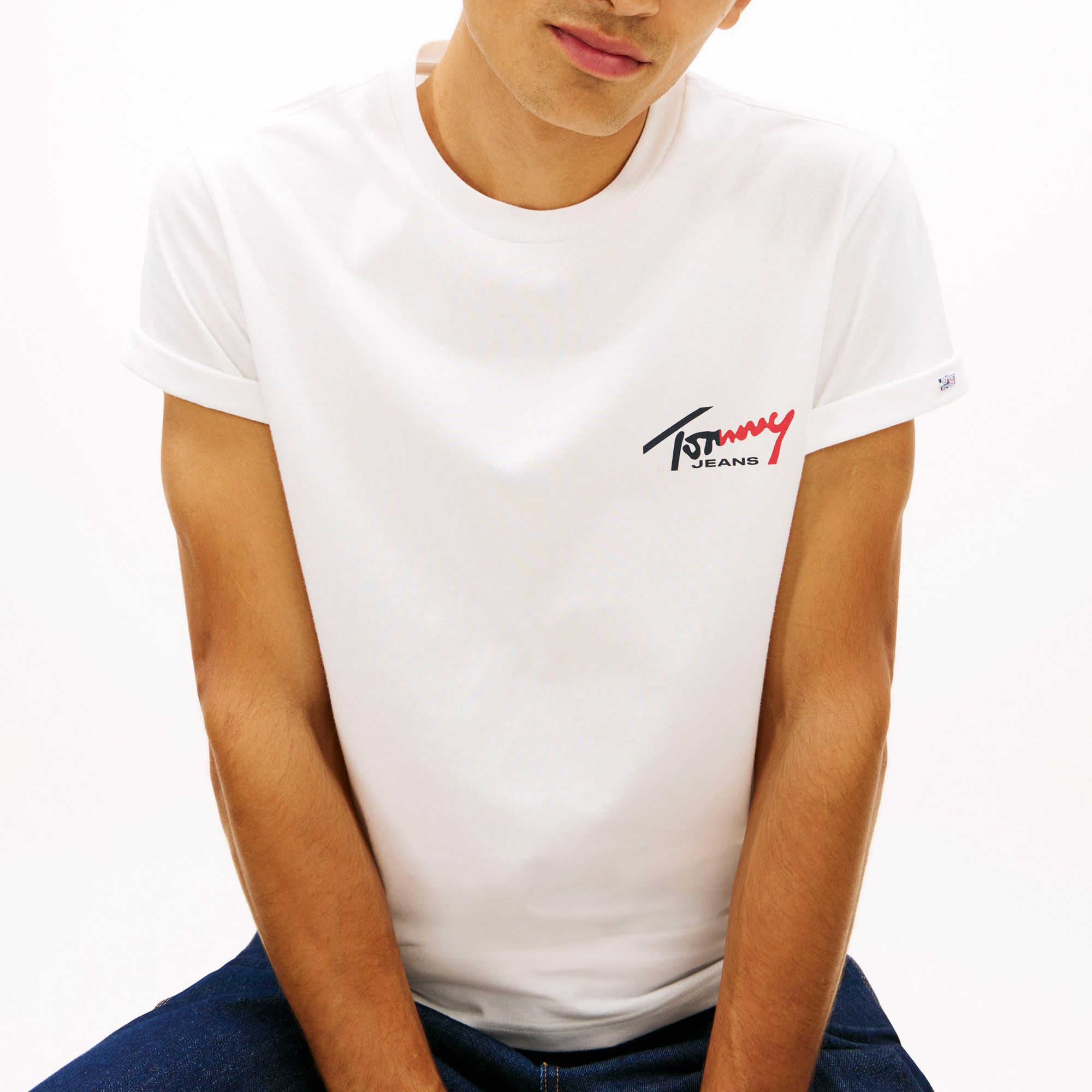 Tommy Hilfiger Slim Sign Chest Logo Shirt Heren