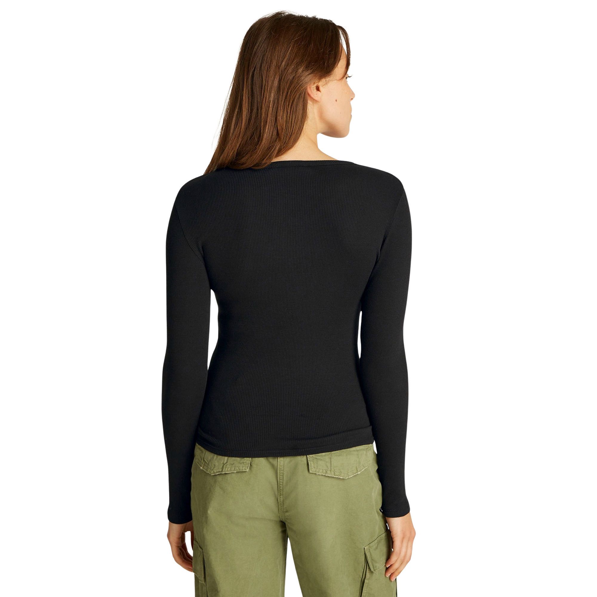 Tommy Hilfiger Slim Button Rib Longsleeve Shirt Dames