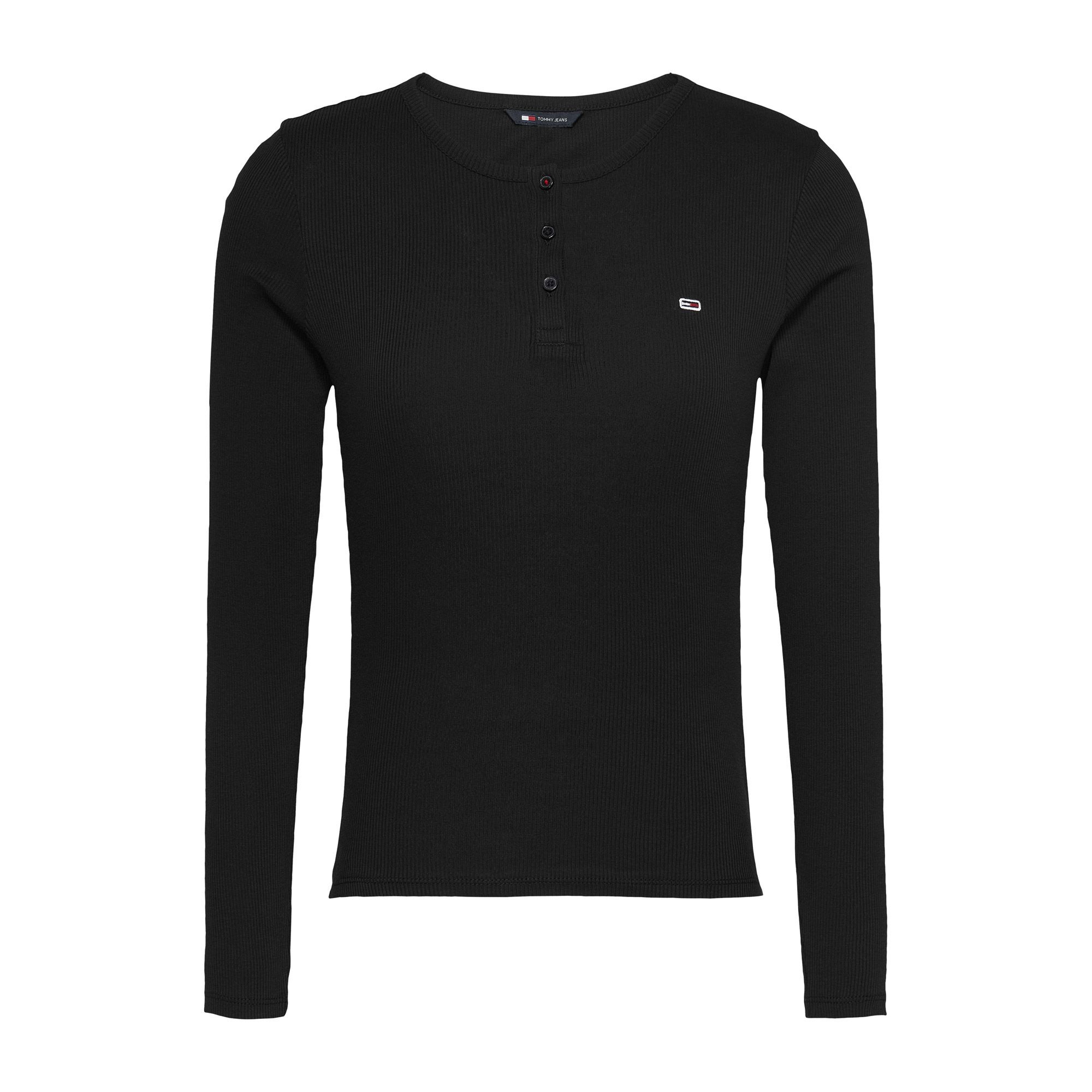 Tommy Hilfiger Slim Button Rib Longsleeve Shirt Dames