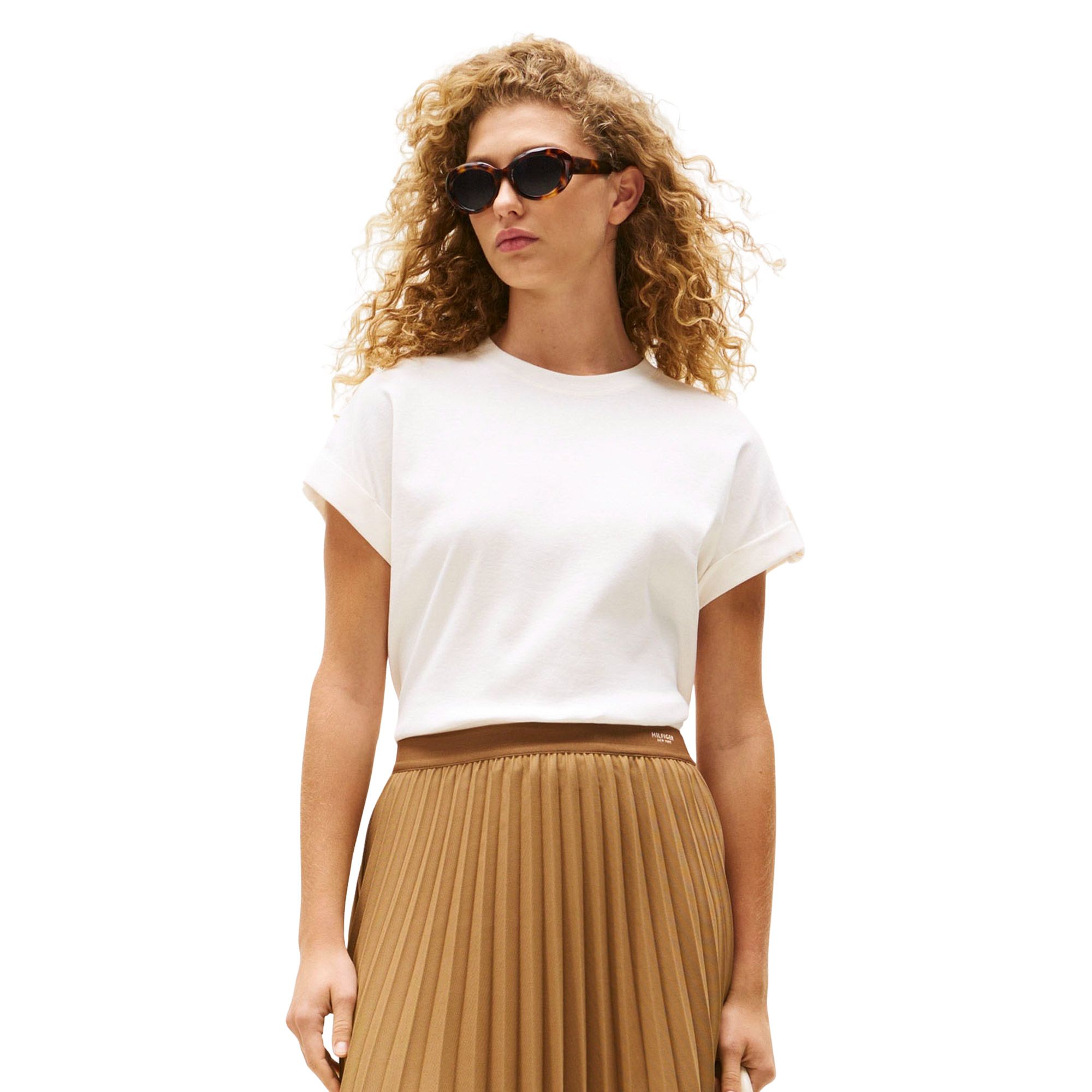 Tommy Hilfiger Gold Button Shirt Dames
