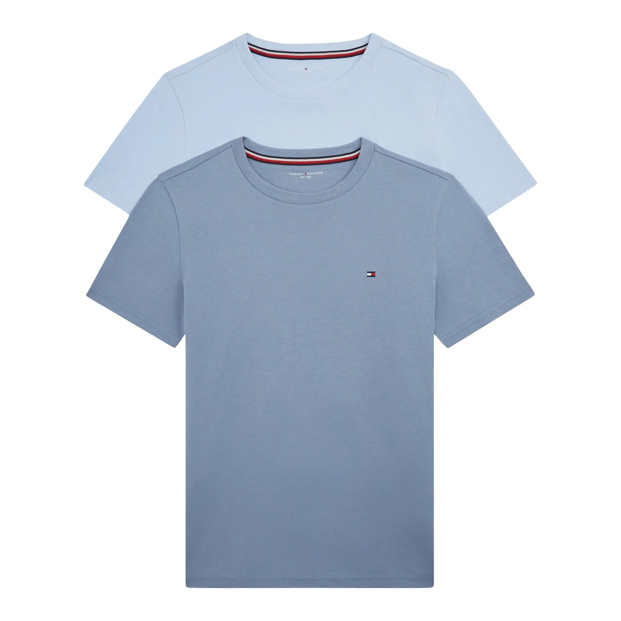 Tommy Hilfiger Cotton Crew Neck Shirt Kinder (2-pack)