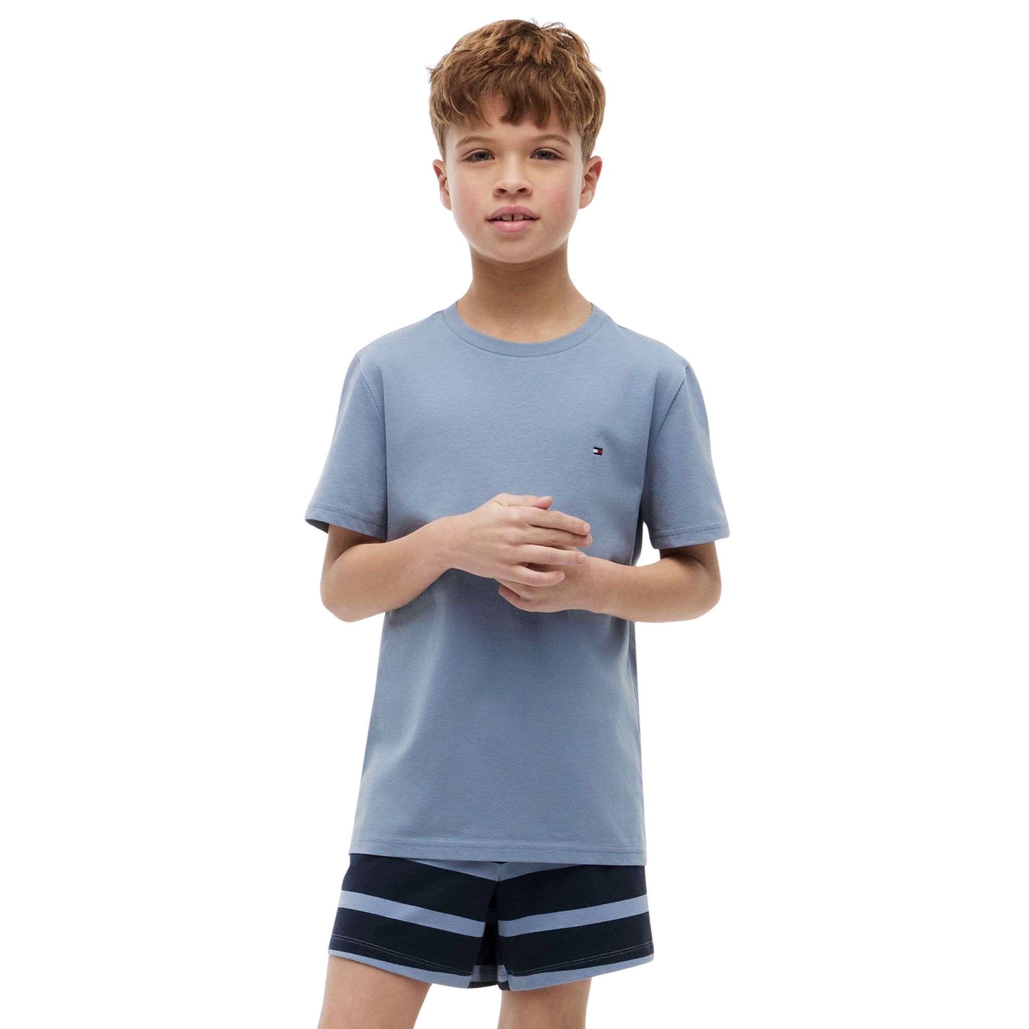 Tommy Hilfiger Cotton Crew Neck Shirt Kinder (2-pack)