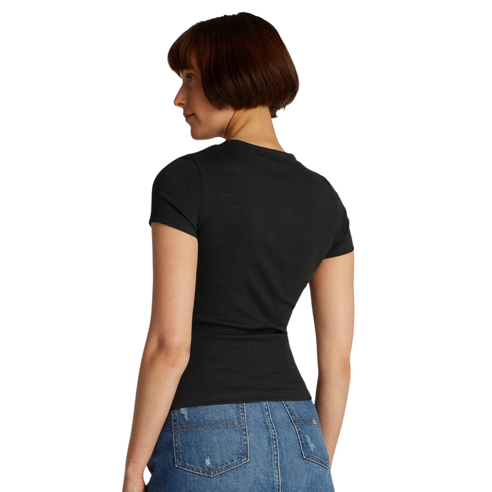 Tommy Hilfiger Slim Badge Ribbed Shirt Damen