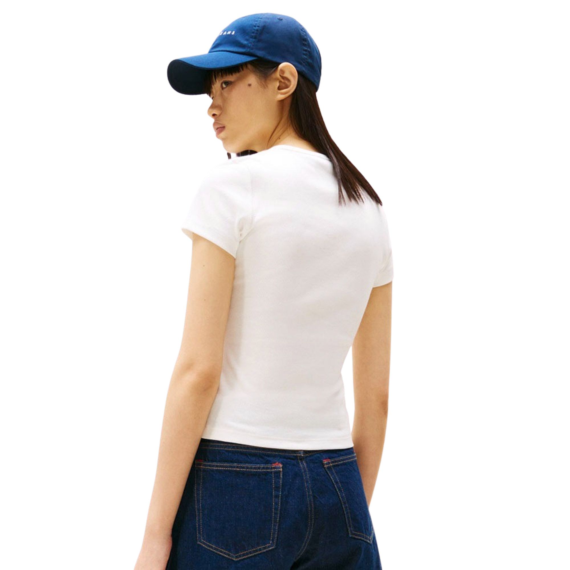 T-shirt Tommy Hilfiger Slim Badge Ribbed Femmes