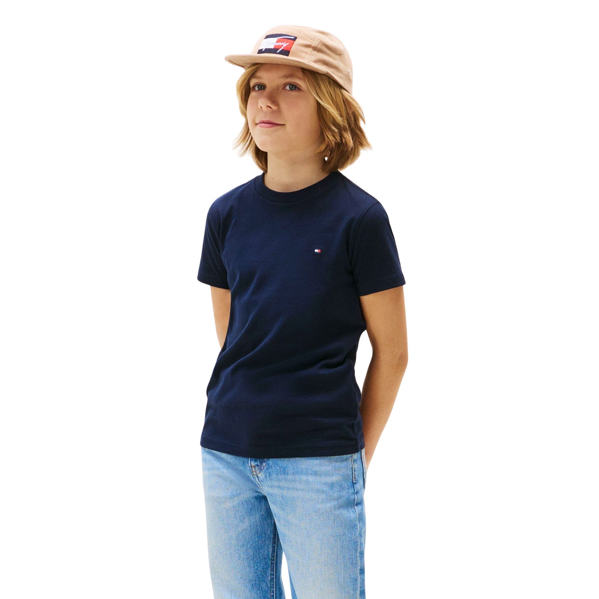 Tommy Hilfiger Essential Contrast Crew Shirt Junior