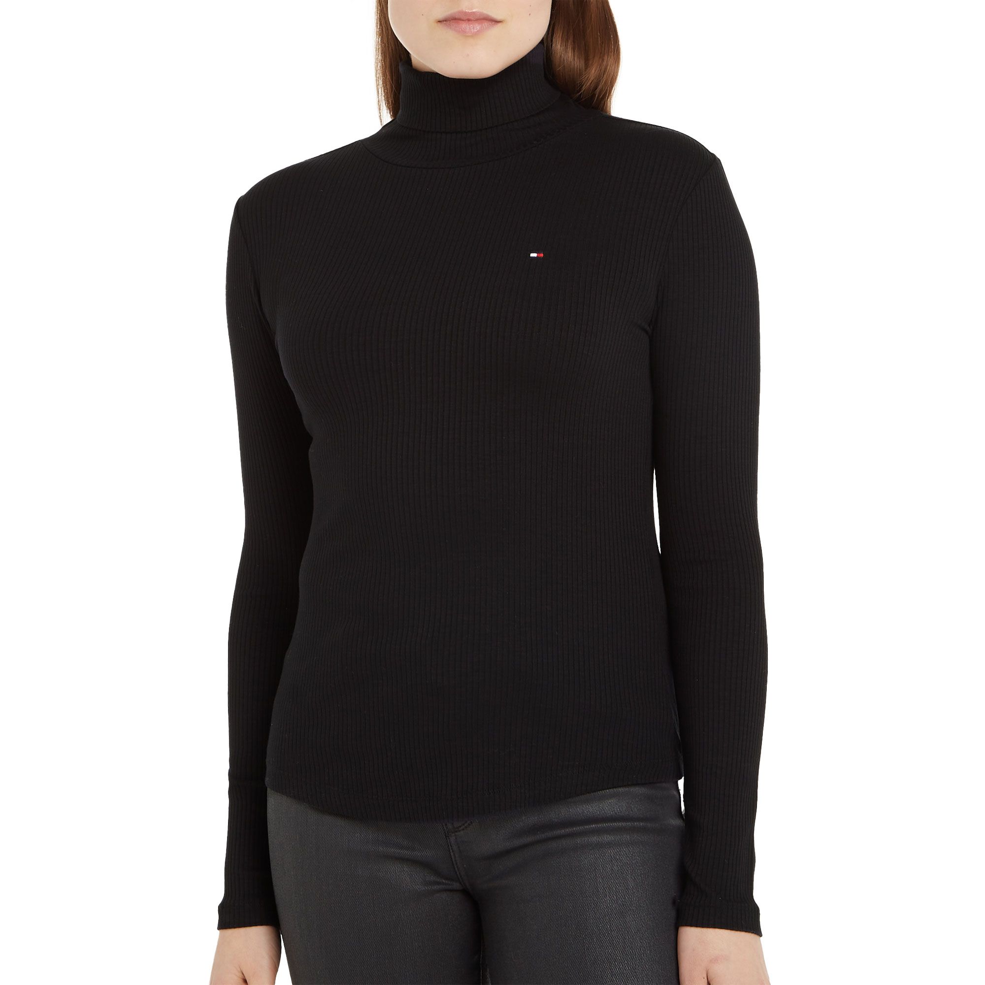 Tommy Hilfiger Rib Roll Neck Longsleeve Shirt Dames