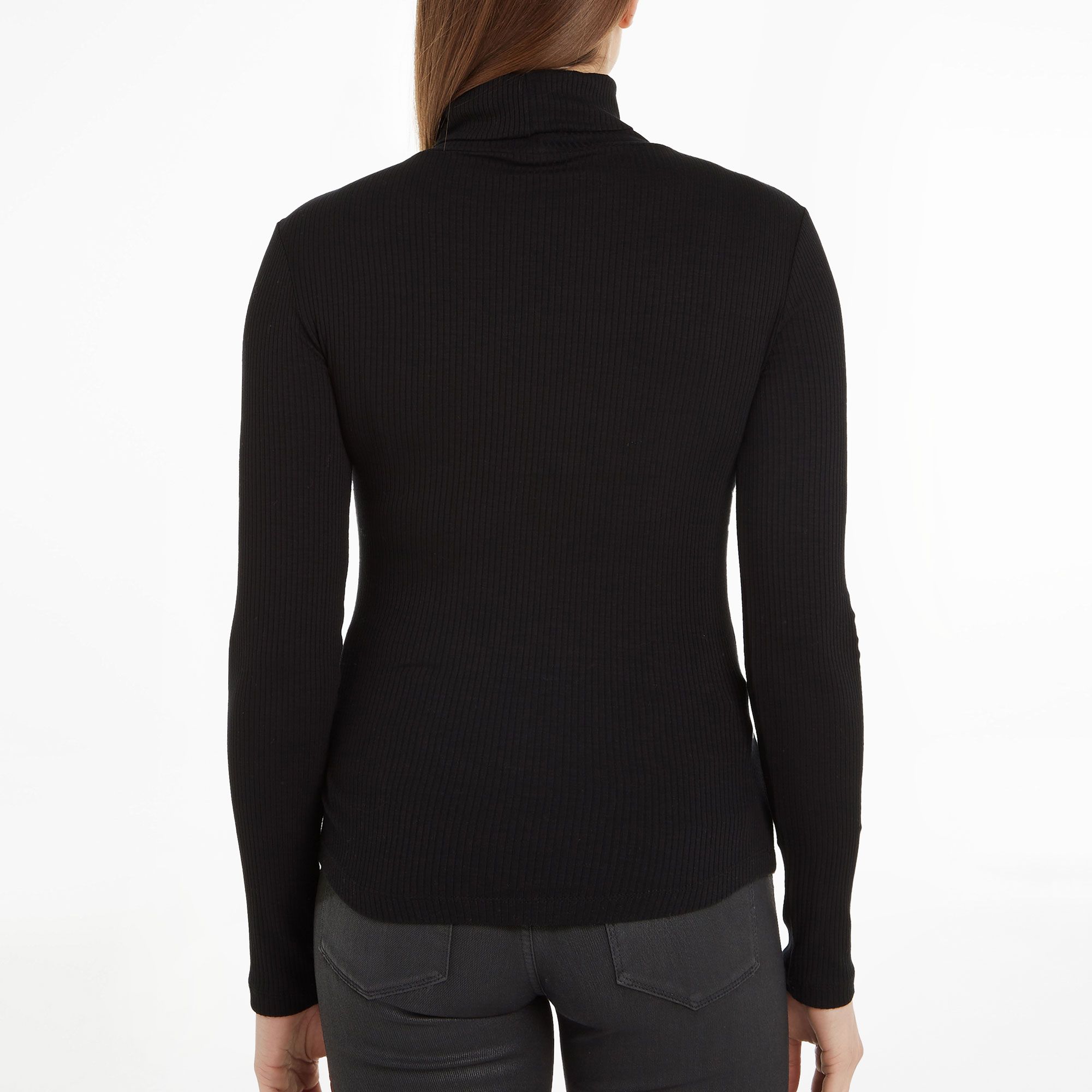 Tommy Hilfiger Rib Roll Neck Longsleeve Shirt Dames