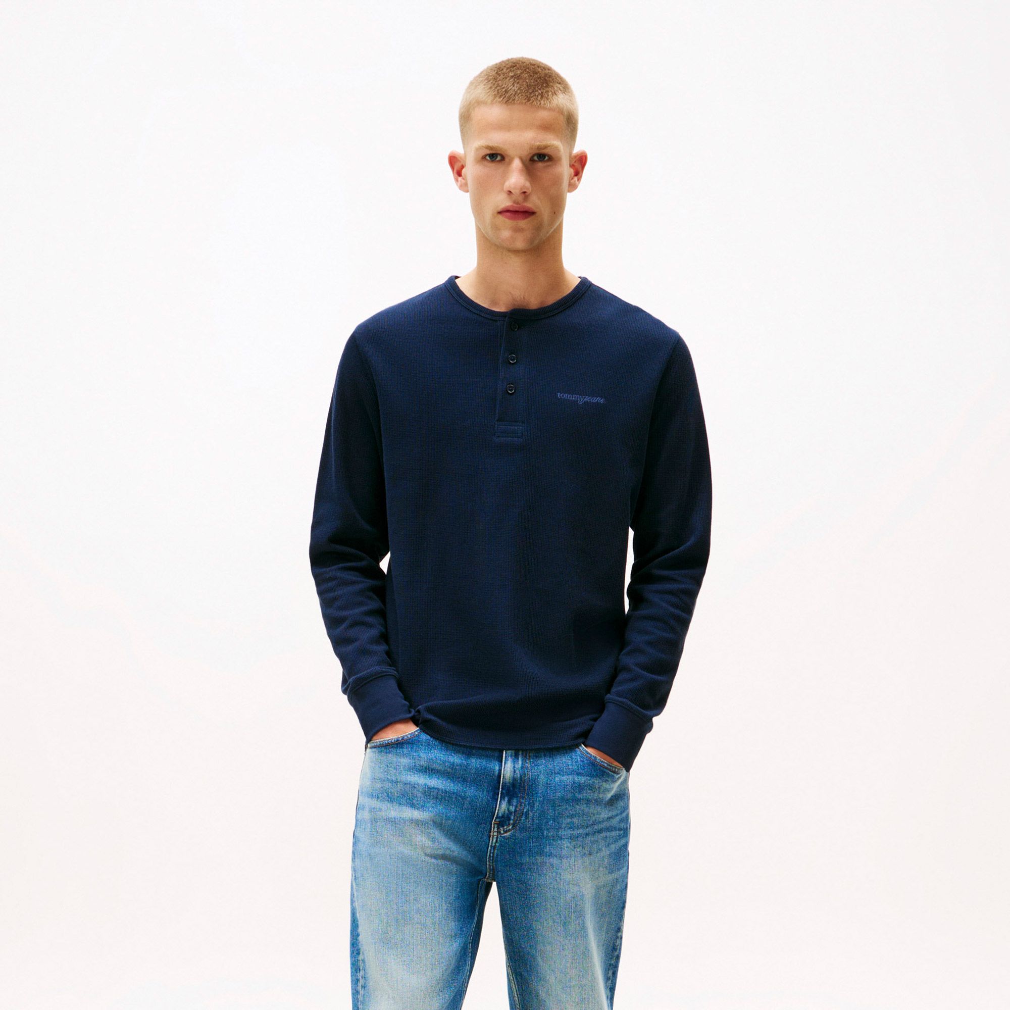 Tommy Hilfiger Slim Waffle Longsleeve Shirt Heren