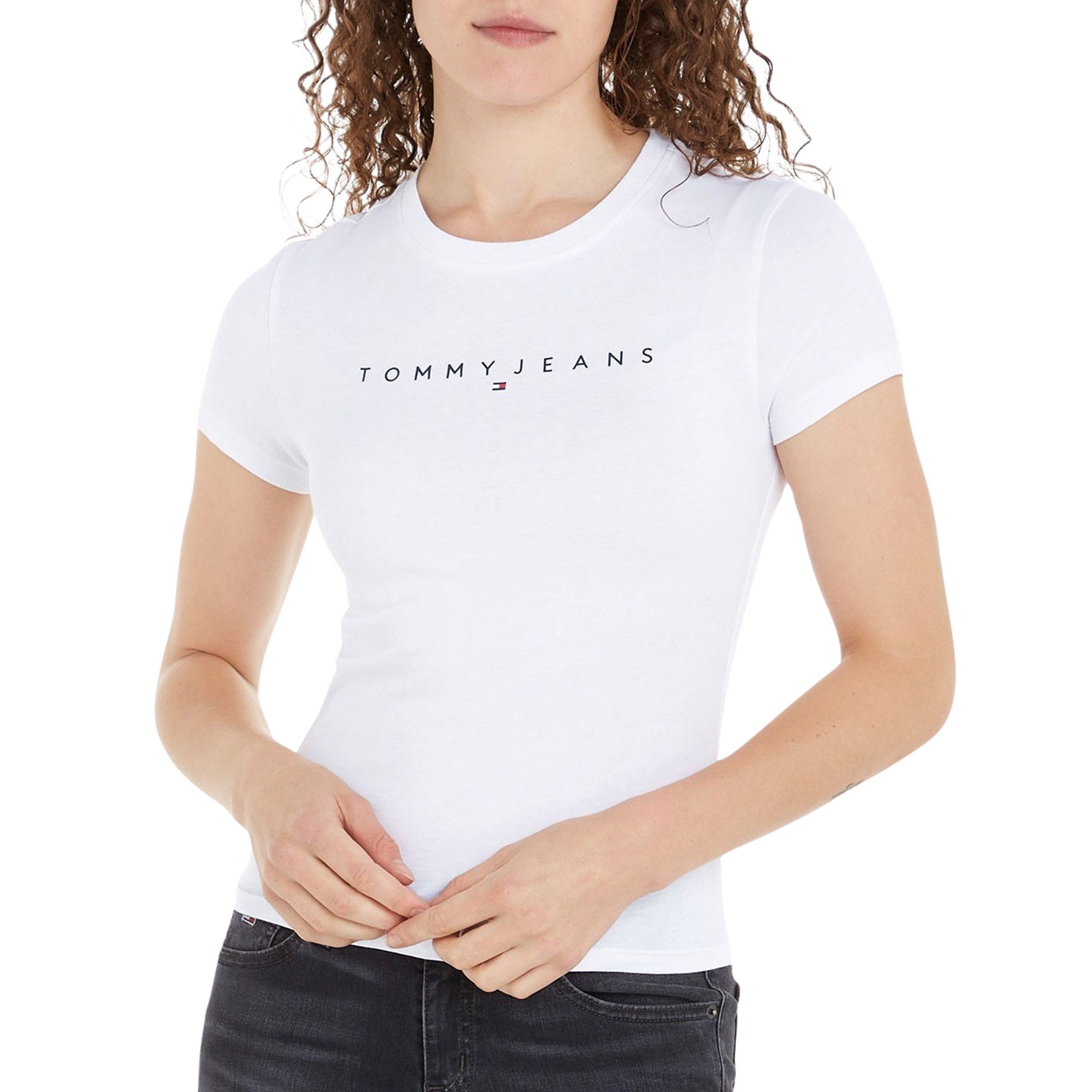 T-shirt Tommy Hilfiger Slim Linear Femmes | Plutosport