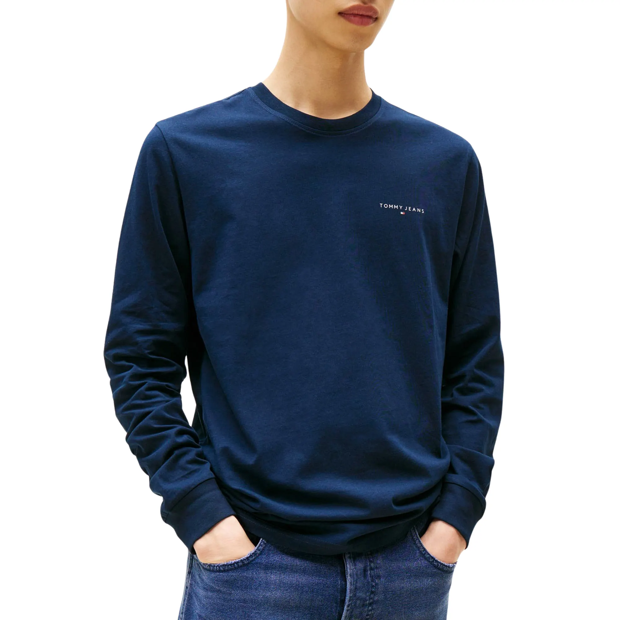 Tommy Hilfiger Slim Linear Chest Logo Longsleeve Shirt Heren
