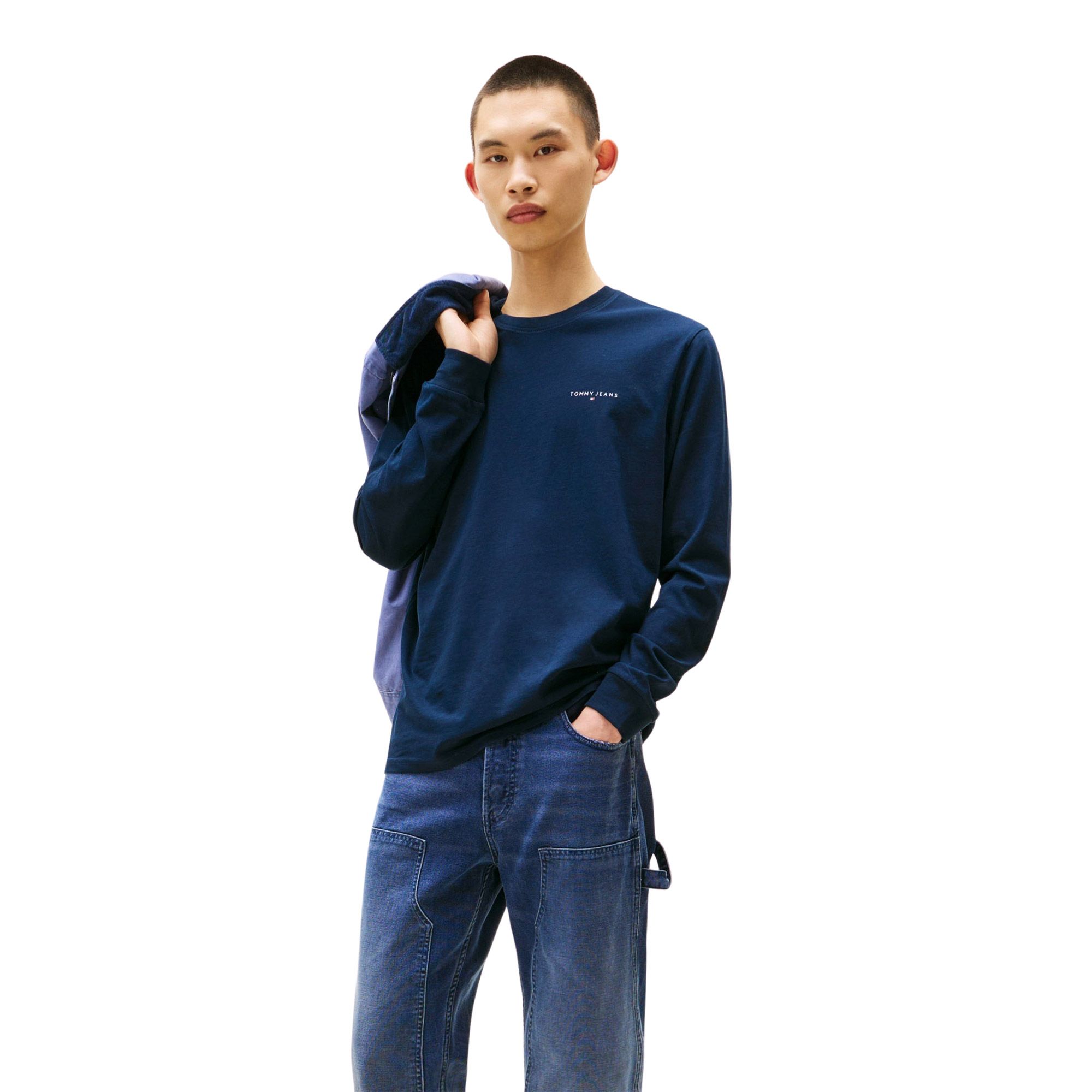 T-shirt Tommy Hilfiger Slim Linear Chest Logo Longsleeve Hommes