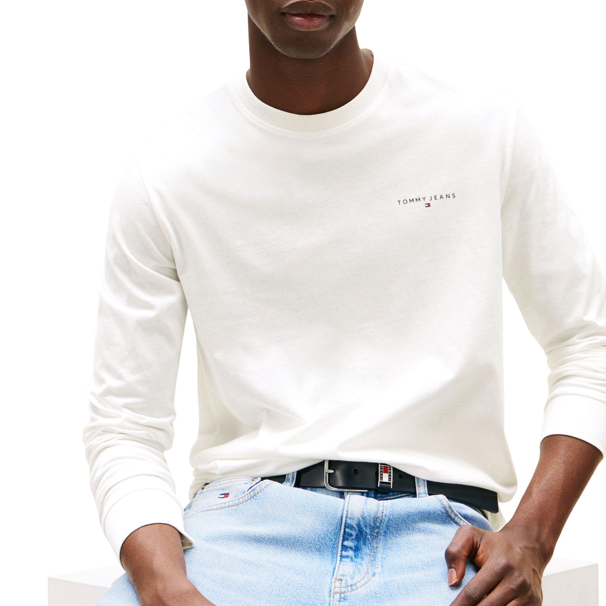 Tommy Hilfiger Slim Linear Chest Logo Longsleeve Shirt Heren