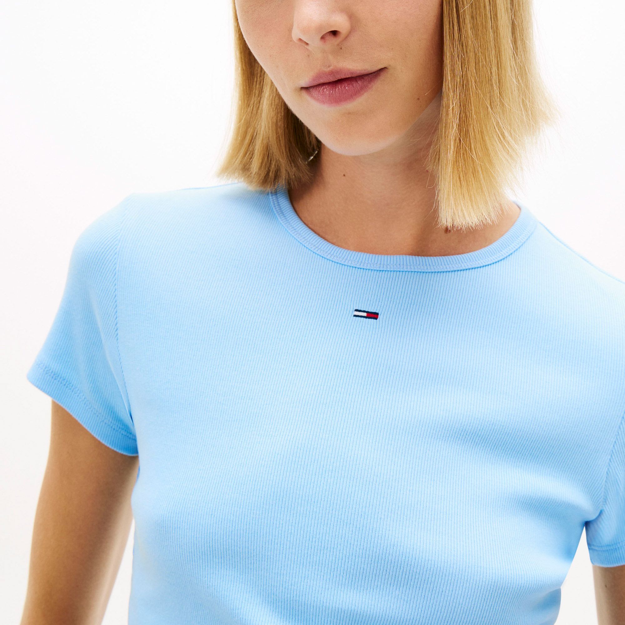 Tommy Hilfiger Essential Slim Rib-Knit Shirt Dames