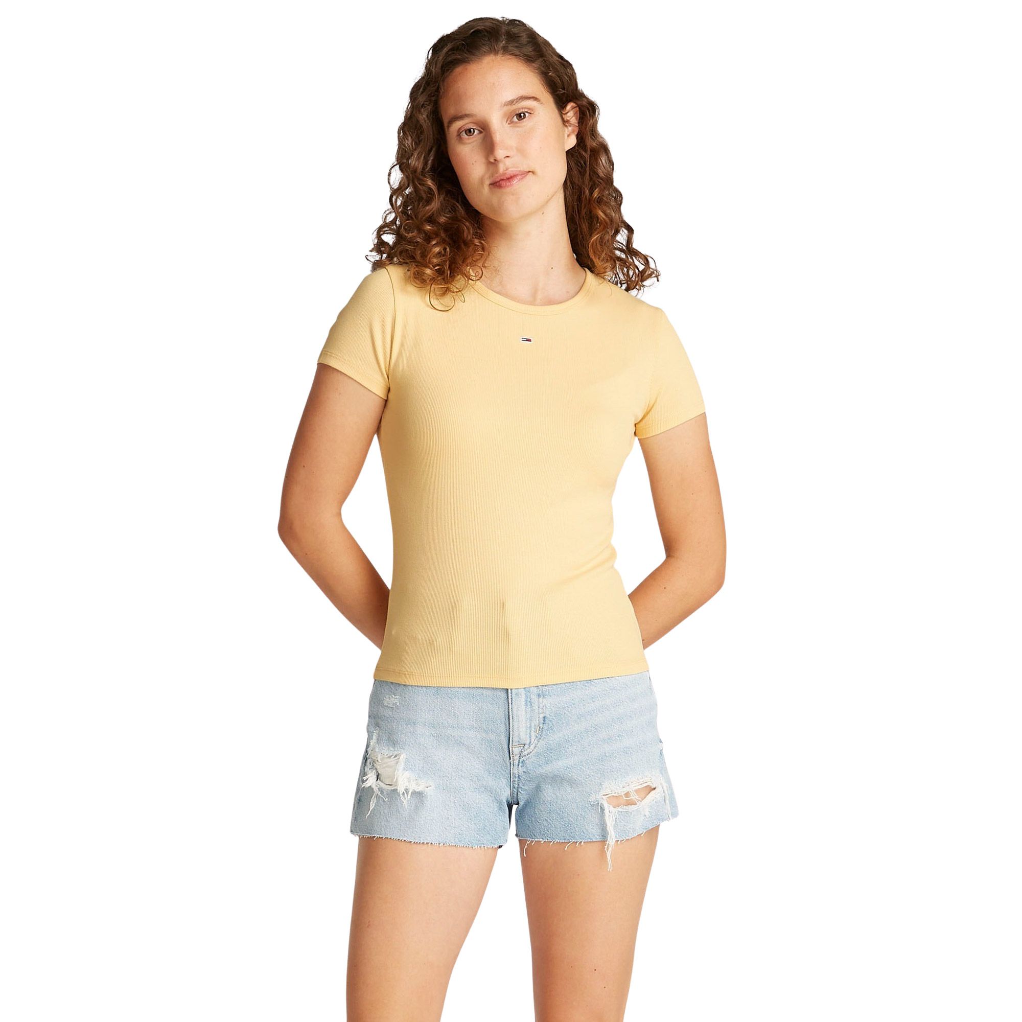 T-shirt Tommy Hilfiger Essential Slim Rib-Knit Femmes