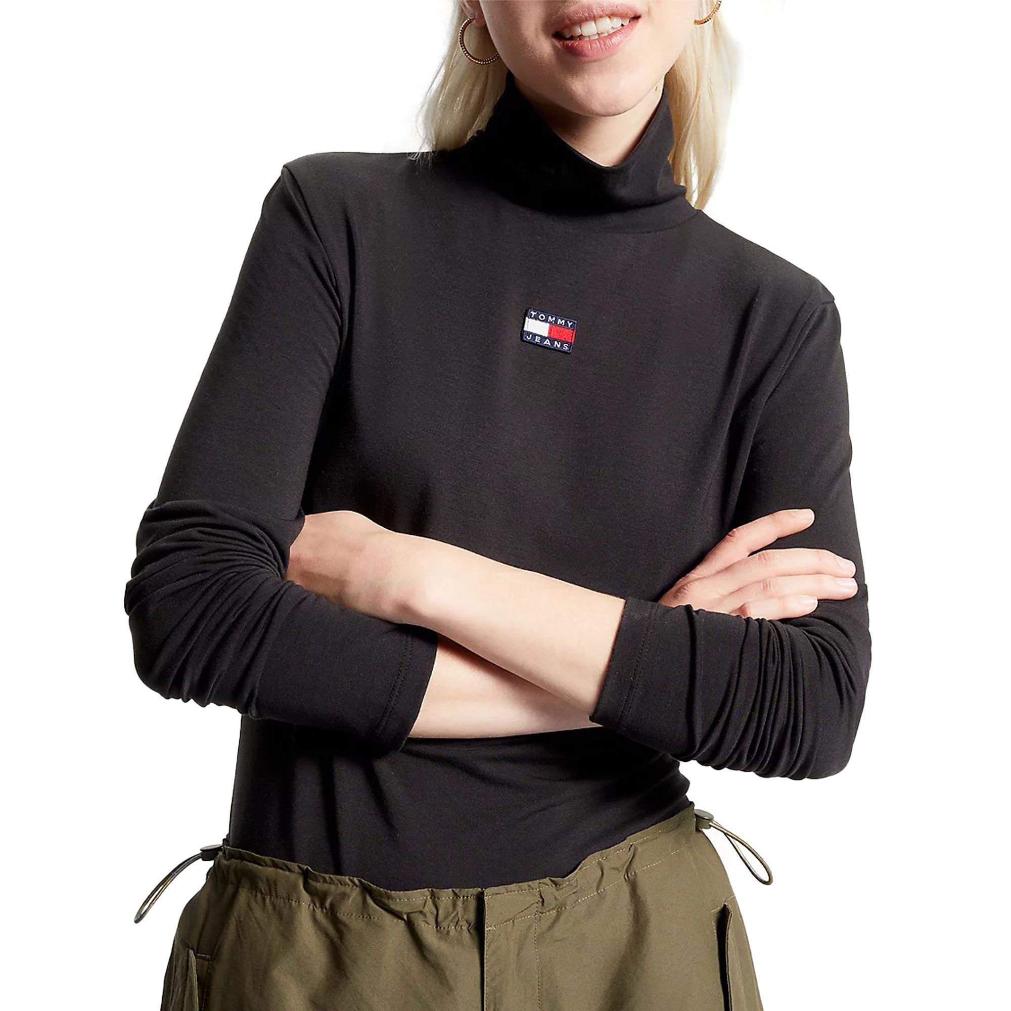 Tommy Hilfiger Slim XS Badge Turtleneck Shirt Dames