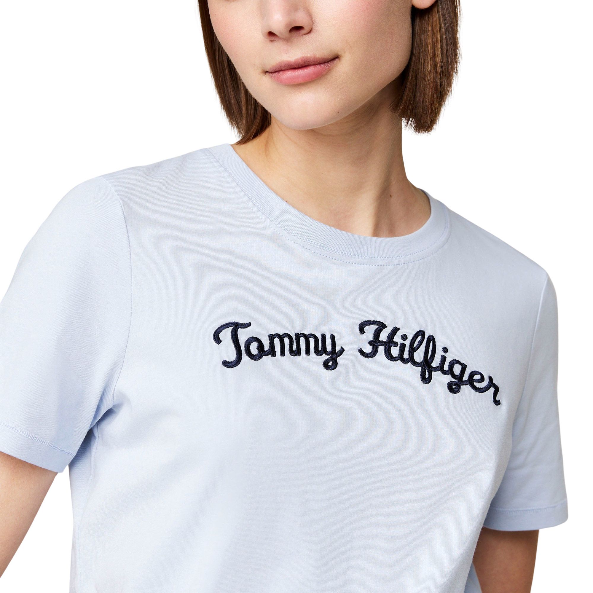 Tommy Hilfiger Regular Script Logo Crew Shirt Dames