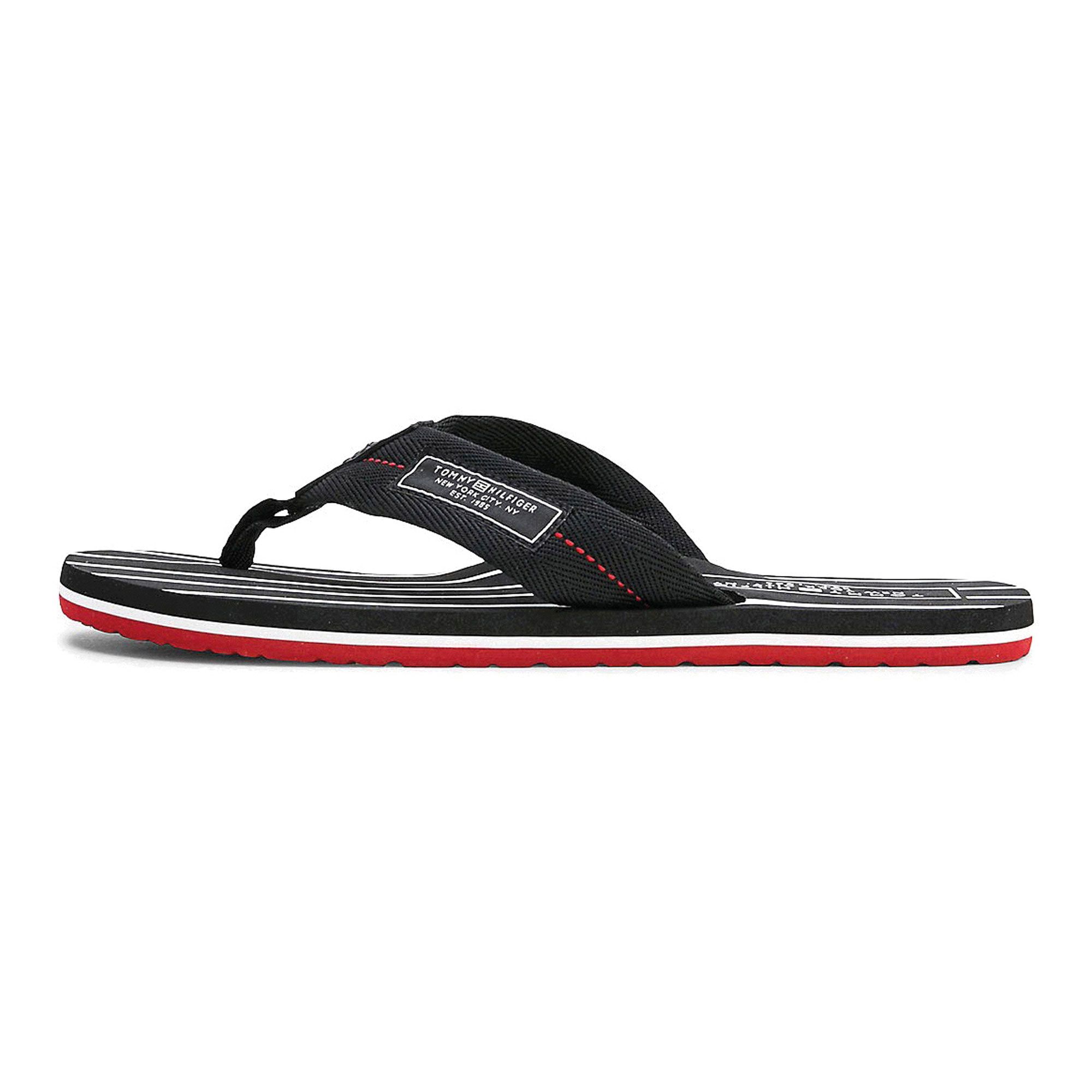 Tommy Hilfiger Logo Patch Webbing Thongs Men