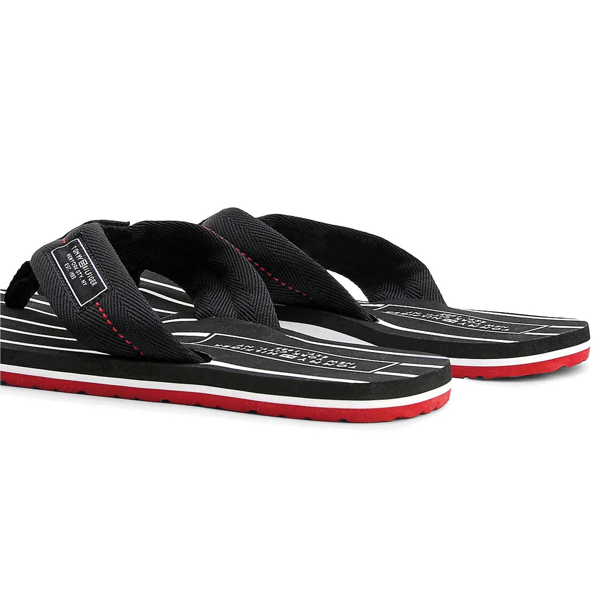 Tommy Hilfiger Logo Patch Webbing Thongs Men