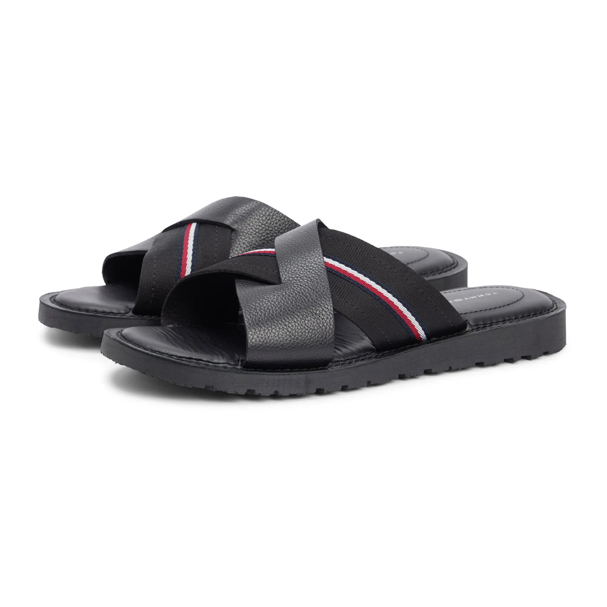 Tommy Hilfiger Core Leather Criss Slippers Heren