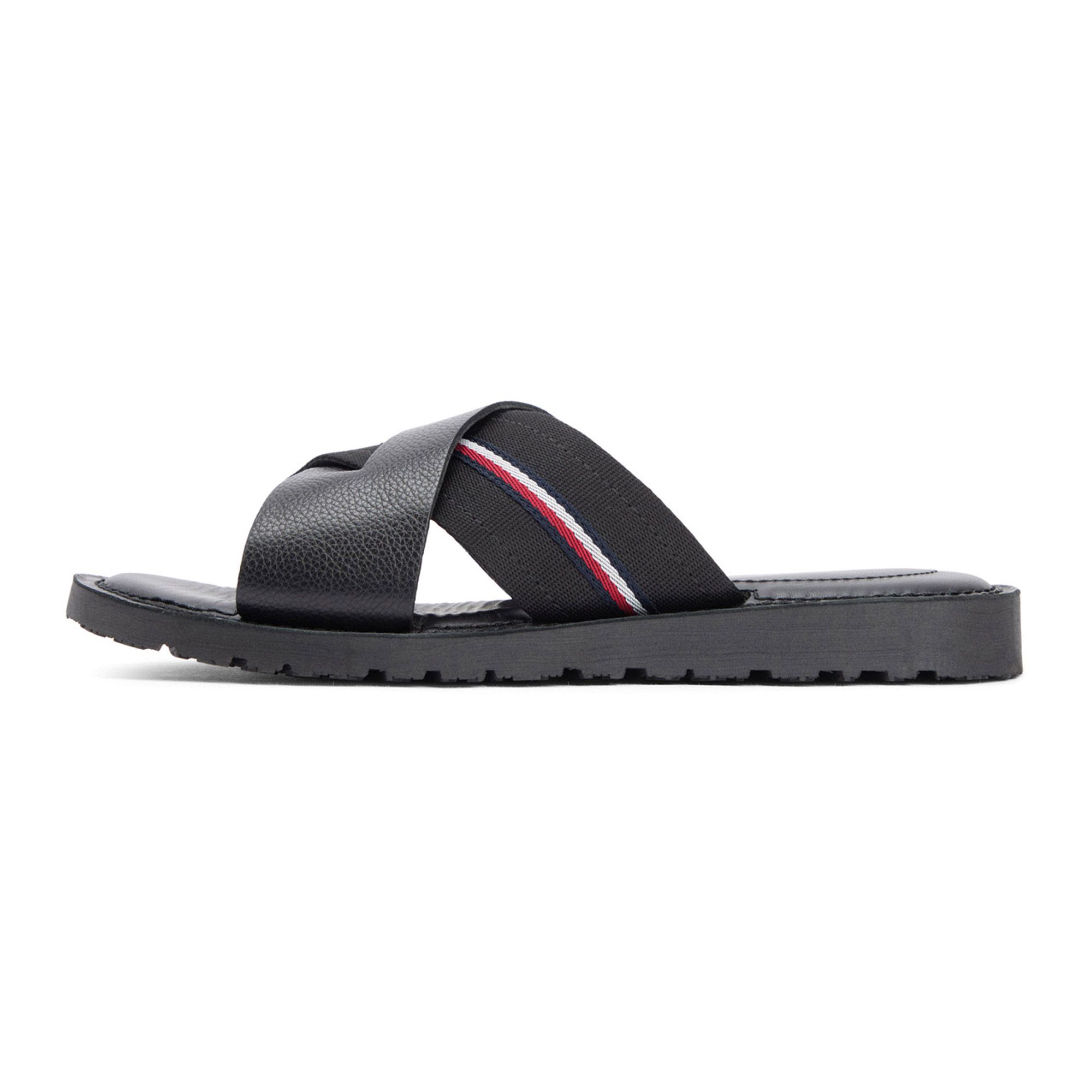 Tommy Hilfiger Core Leather Criss Slippers Heren
