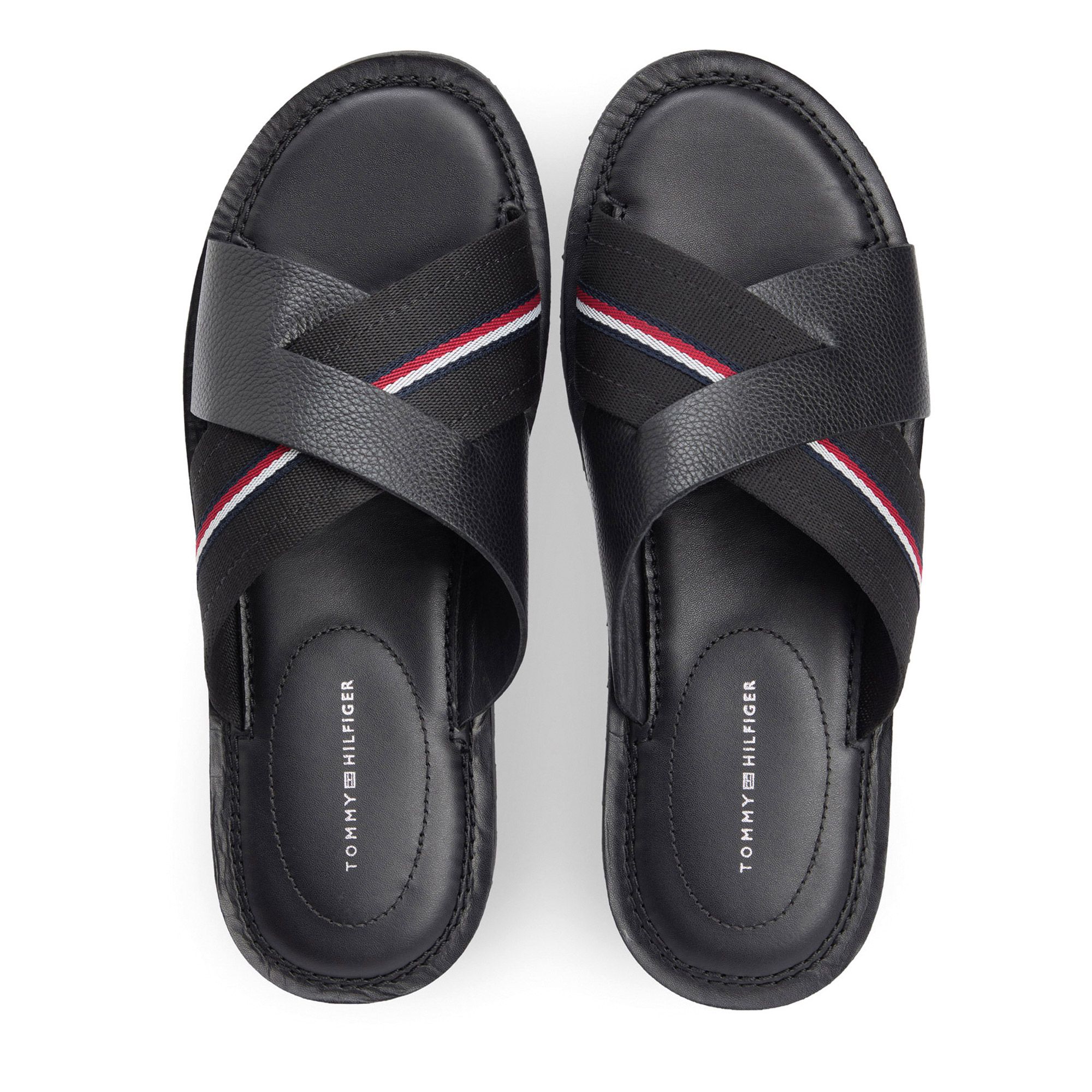 Tommy Hilfiger Core Leather Criss Slippers Heren