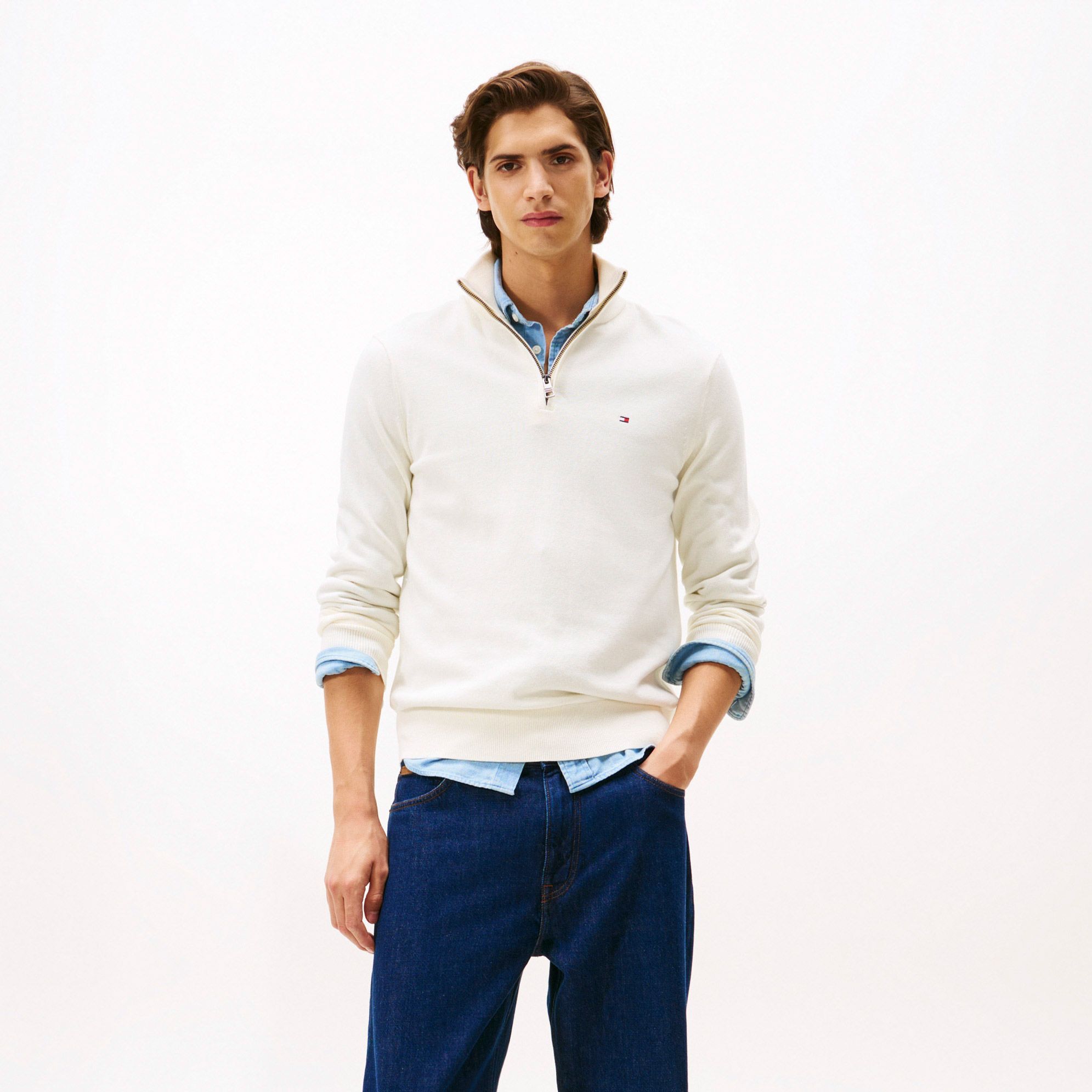 Tommy Hilfiger Pima Cotton Cashmere Sweater Heren