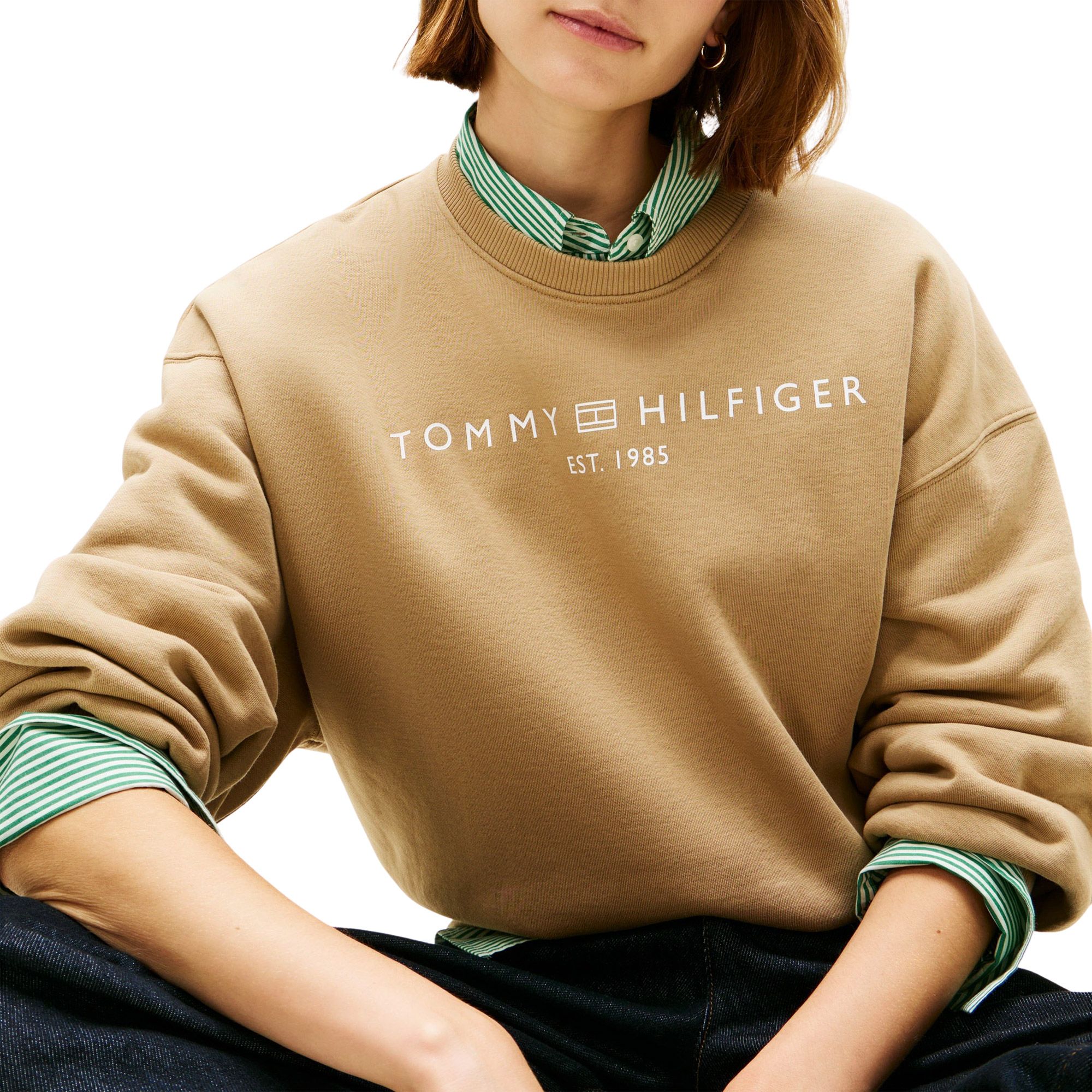 Tommy Hilfiger Corp Logo Modern Sweater Dames