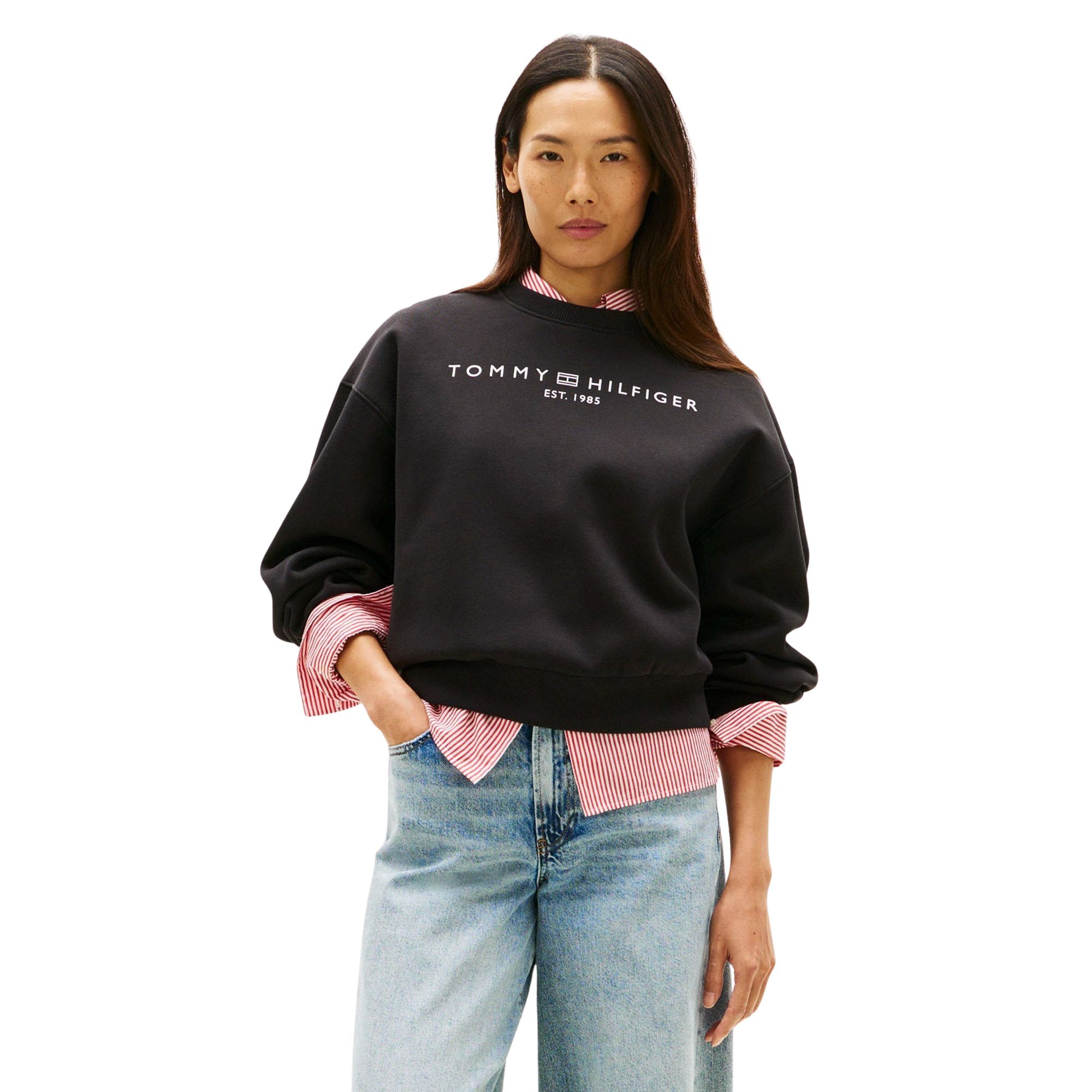 Tommy Hilfiger Corp Logo Modern Sweater Dames