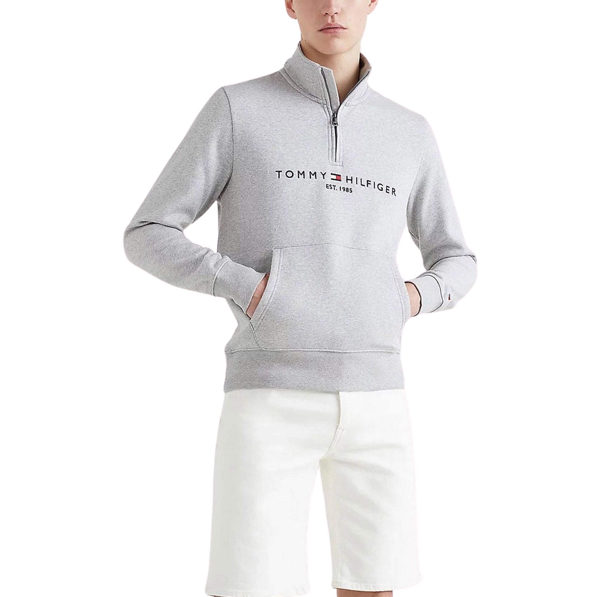 Tommy Hilfiger Logo Mock Neck Sweater Heren
