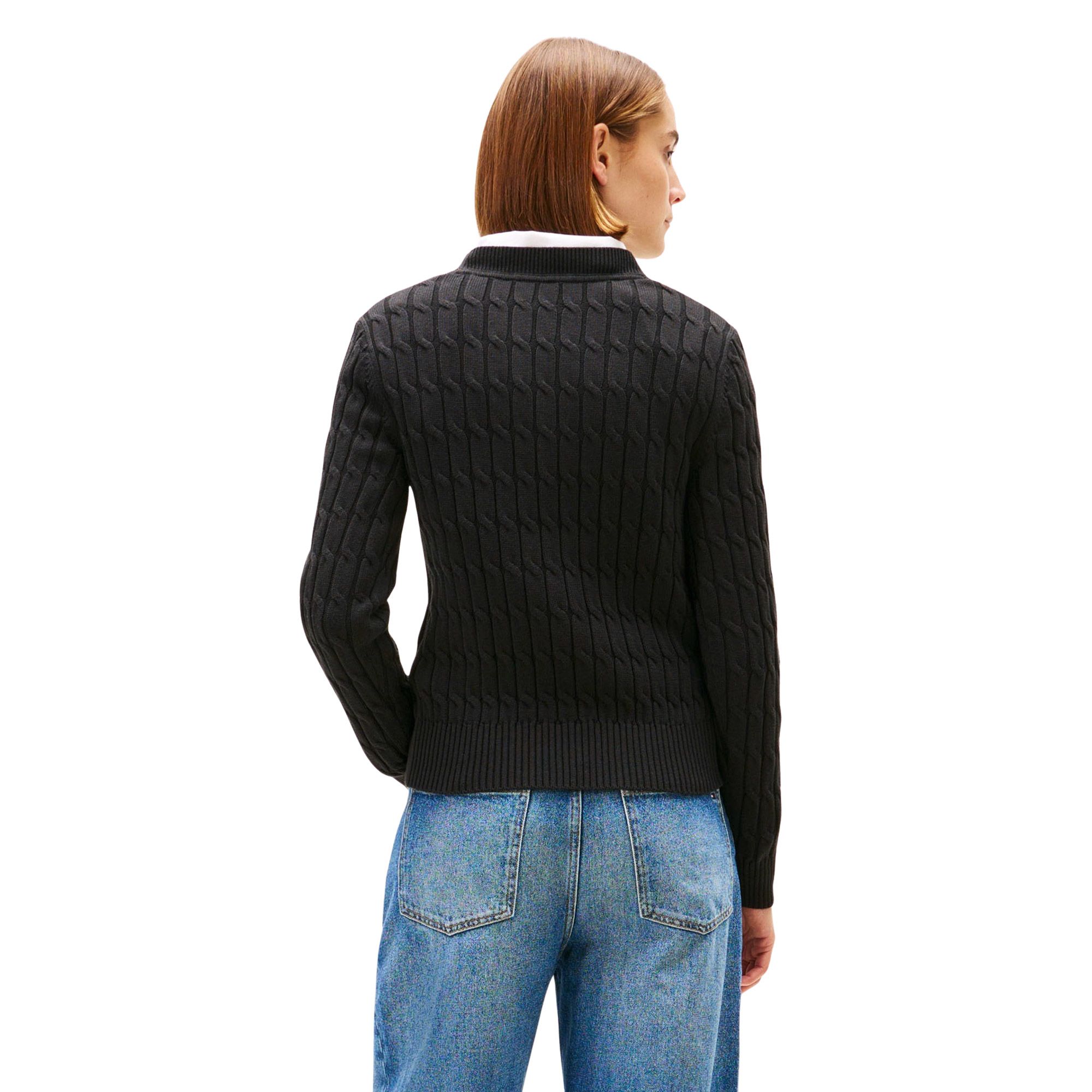 Tommy Hilfiger Co Cable Crew Sweater Dames