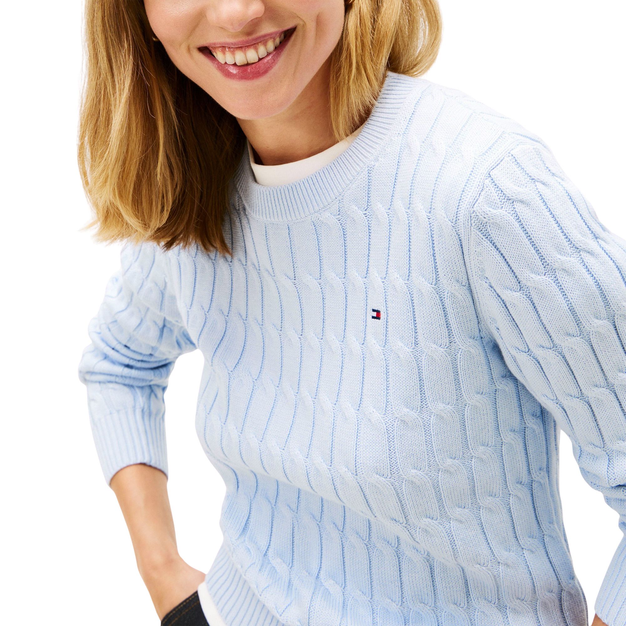 Tommy Hilfiger Co Cable Crew Sweater Dames
