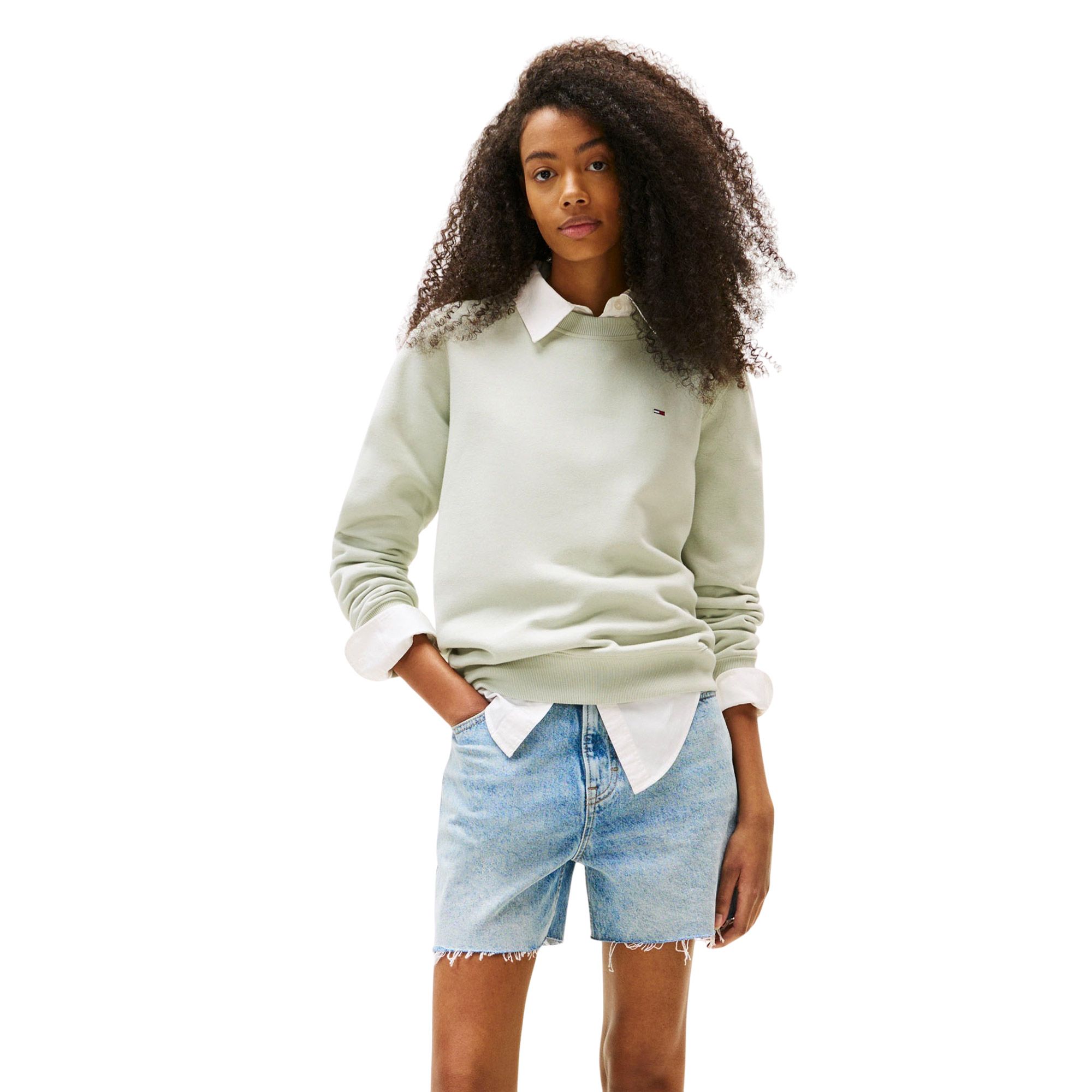 Tommy Hilfiger Regular Small Flag Logo Sweater Dames