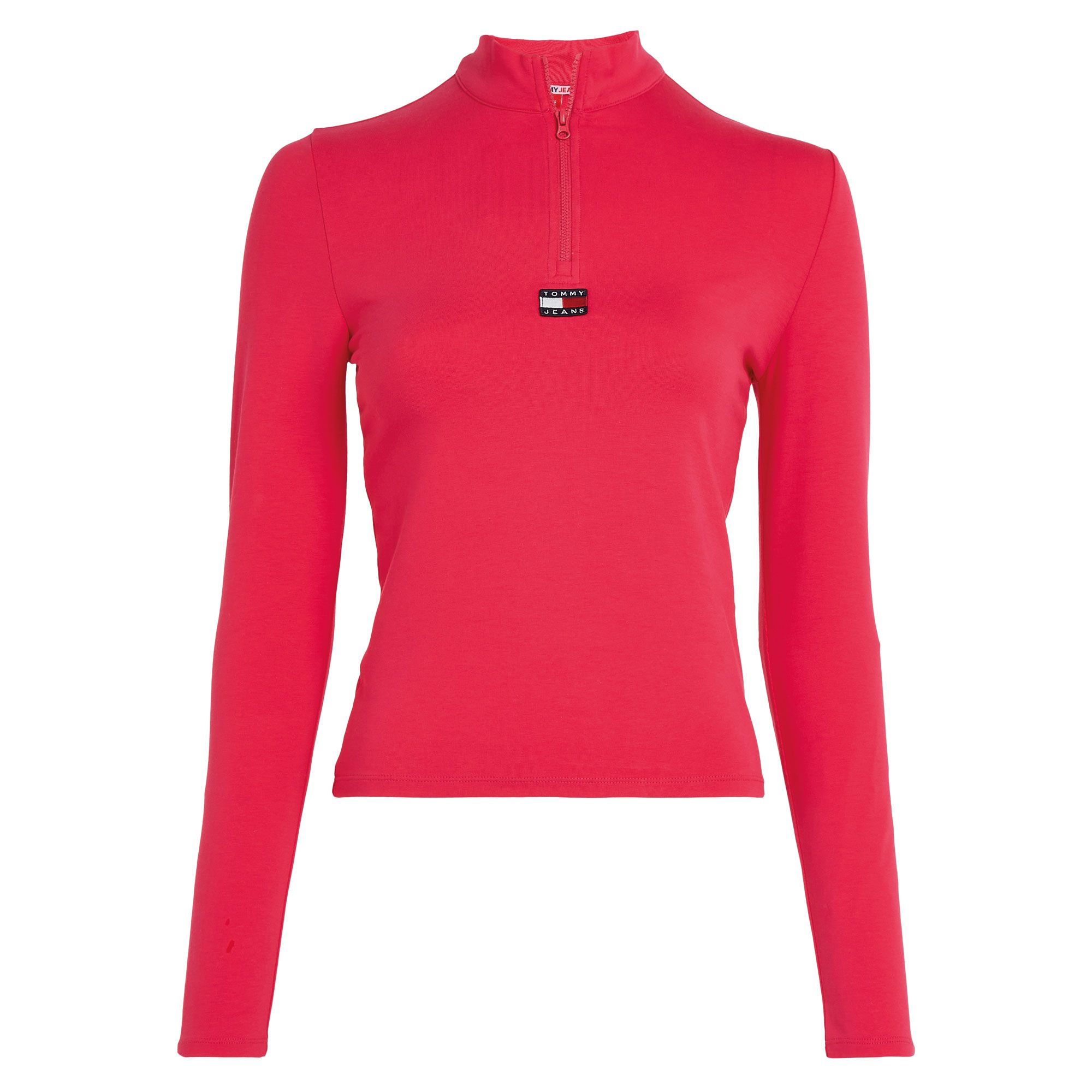 Tommy Hilfiger XS Badge 1/4 Zip Mock Neck Sweater Dames