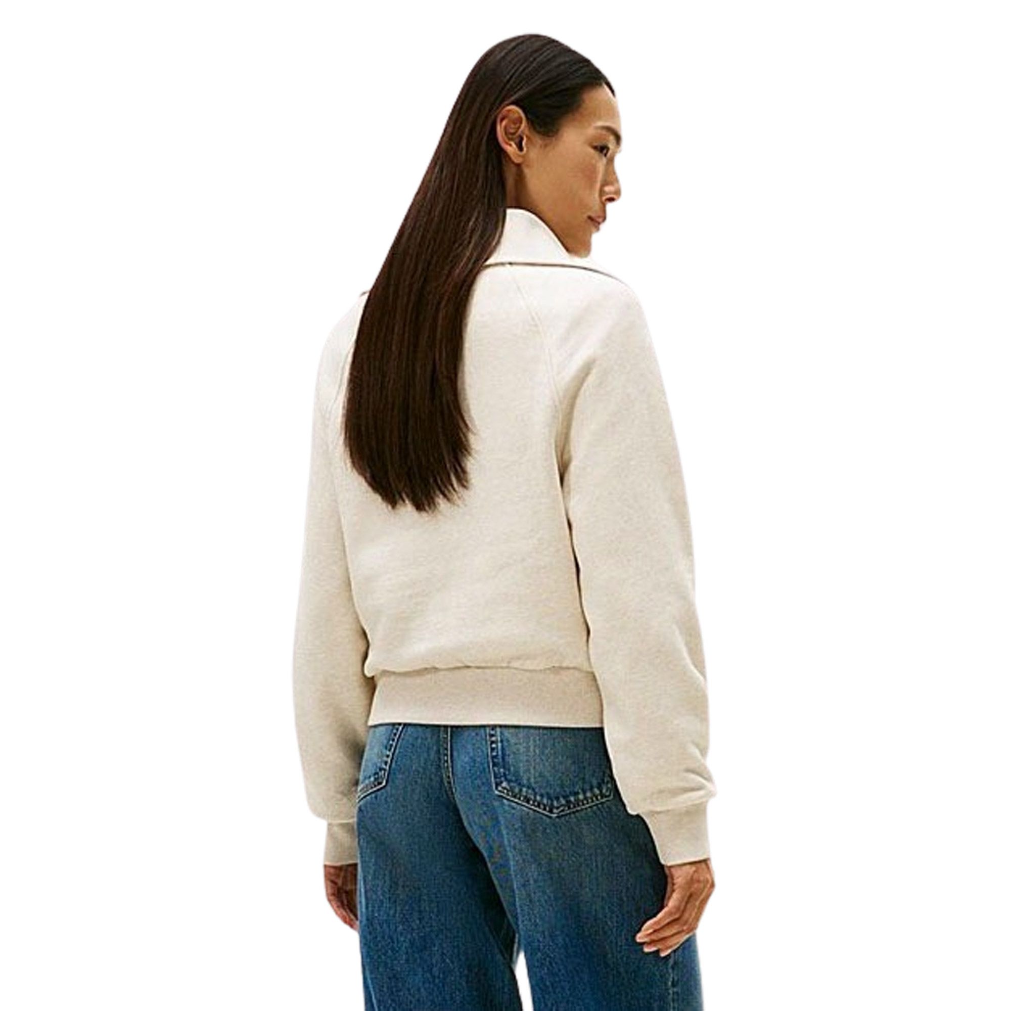 Tommy Hilfiger Classic Script Fleece Half Knit Sweater Dames