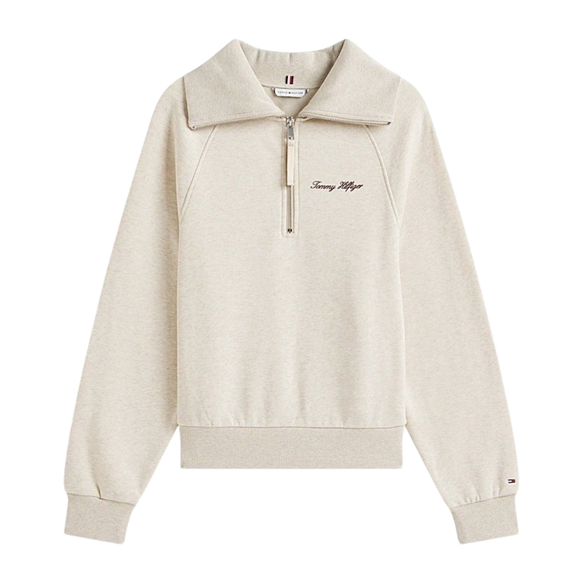 Tommy Hilfiger Classic Script Fleece Half Knit Sweater Dames