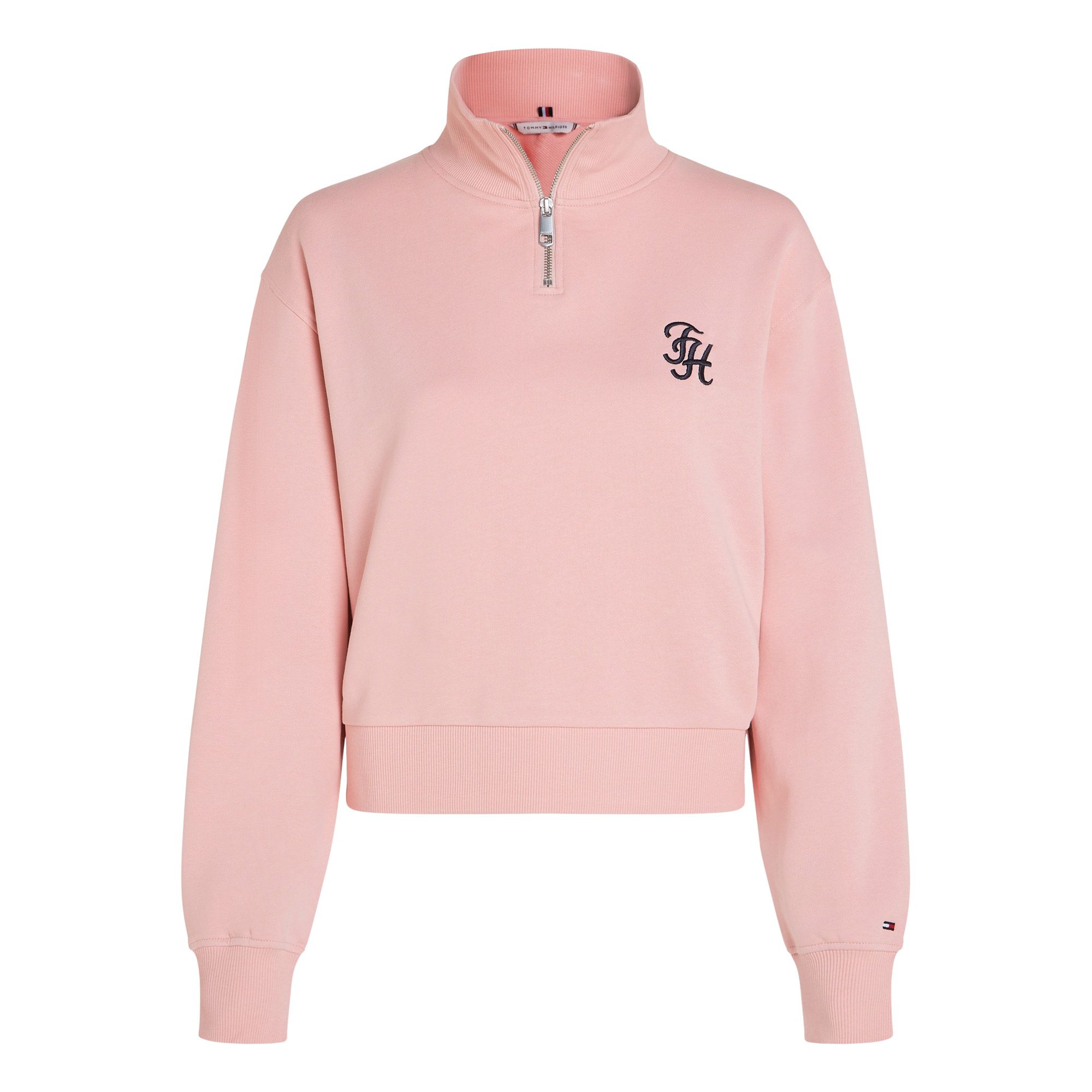 Pull Tommy Hilfiger Regular Script Logo 1/2 Zip Femmes