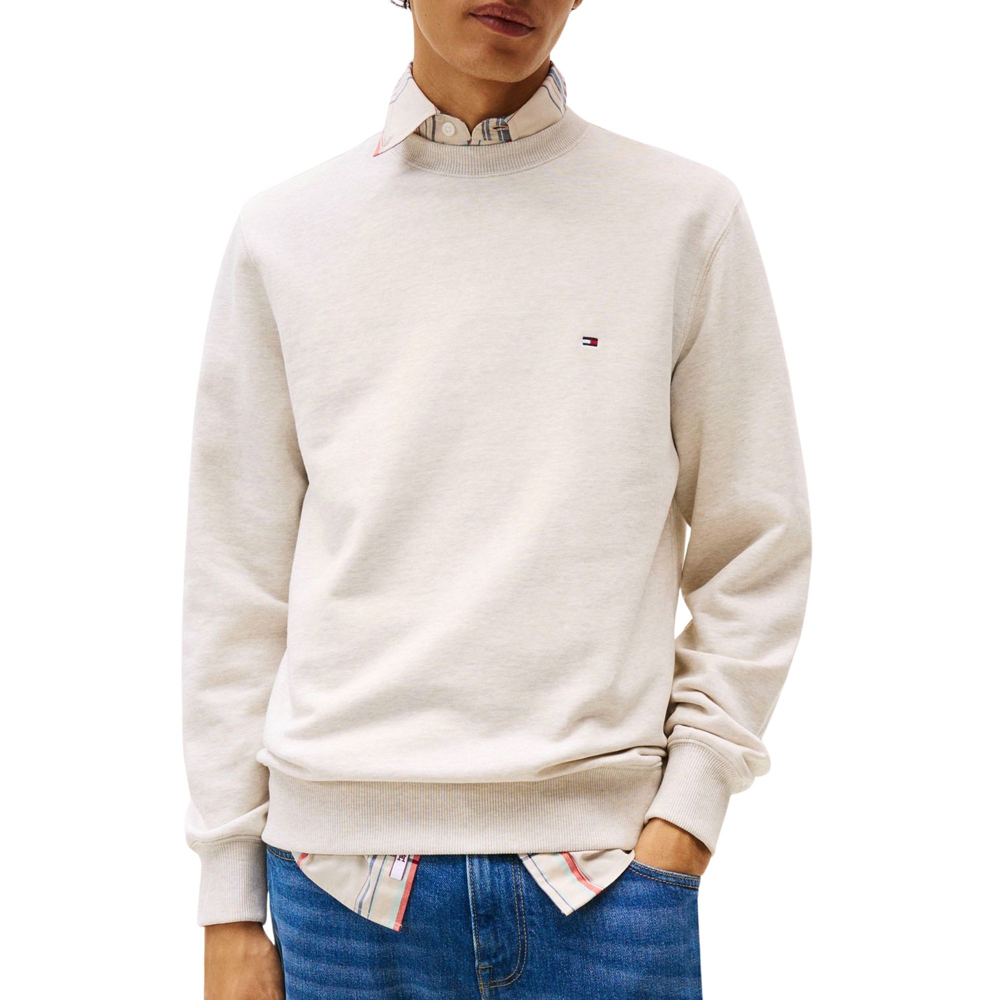 Tommy Hilfiger Essential Flag Embroidery Crew Neck Sweater Heren