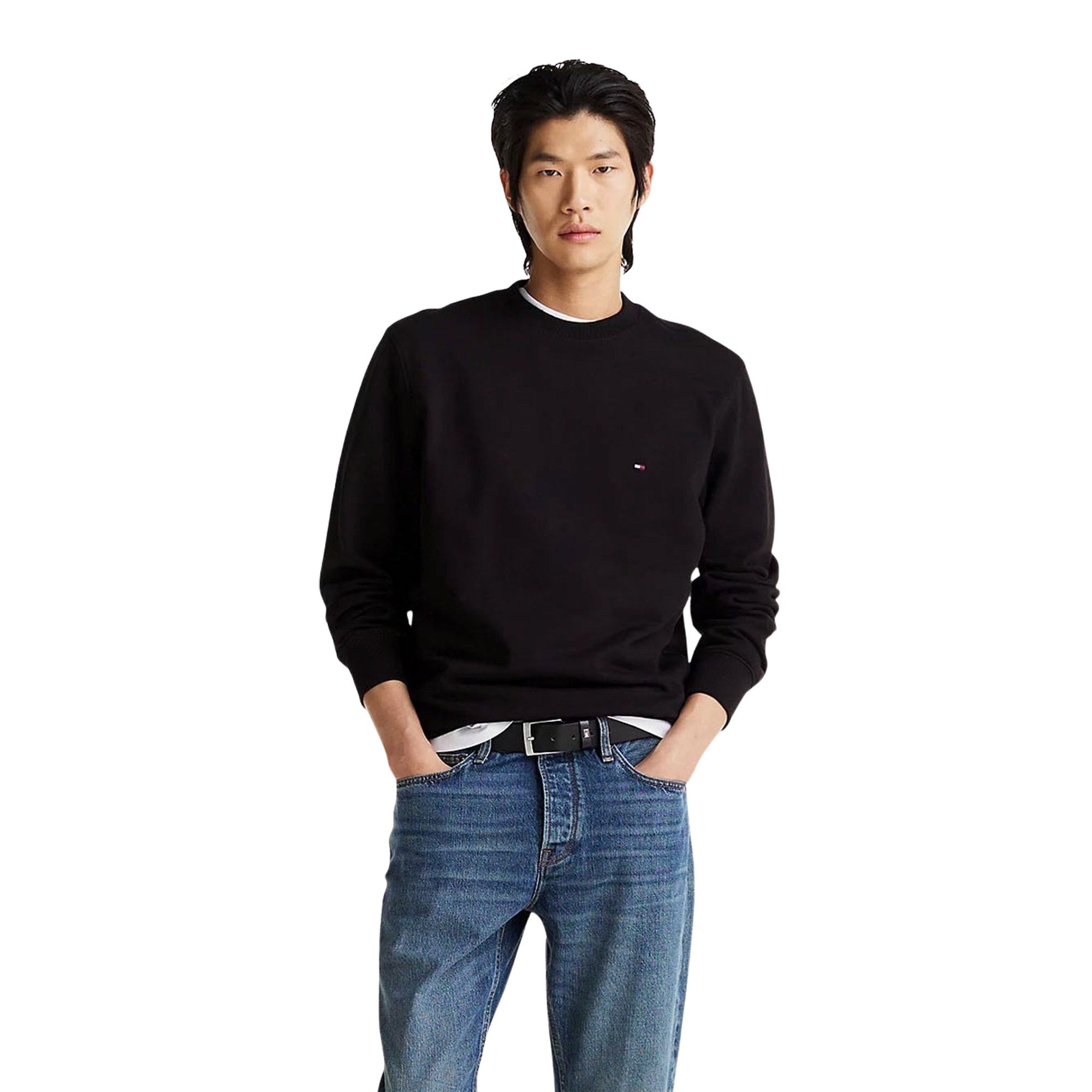 Tommy Hilfiger Essential Flag Embroidery Crew Neck Sweater Heren