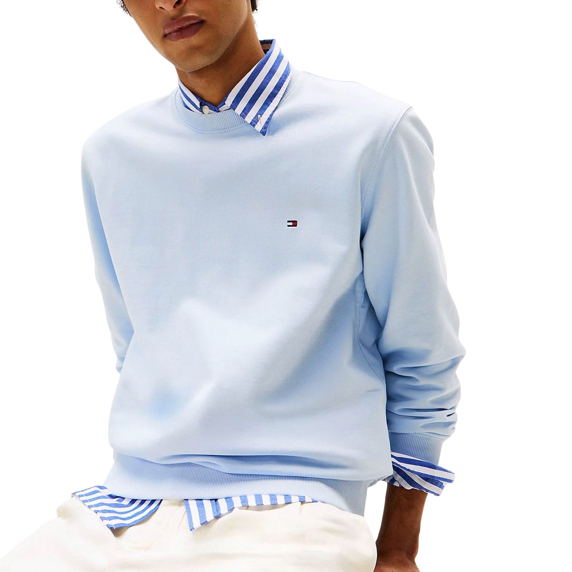 Tommy Hilfiger Essential Flag Embroidery Crew Neck Sweater Heren
